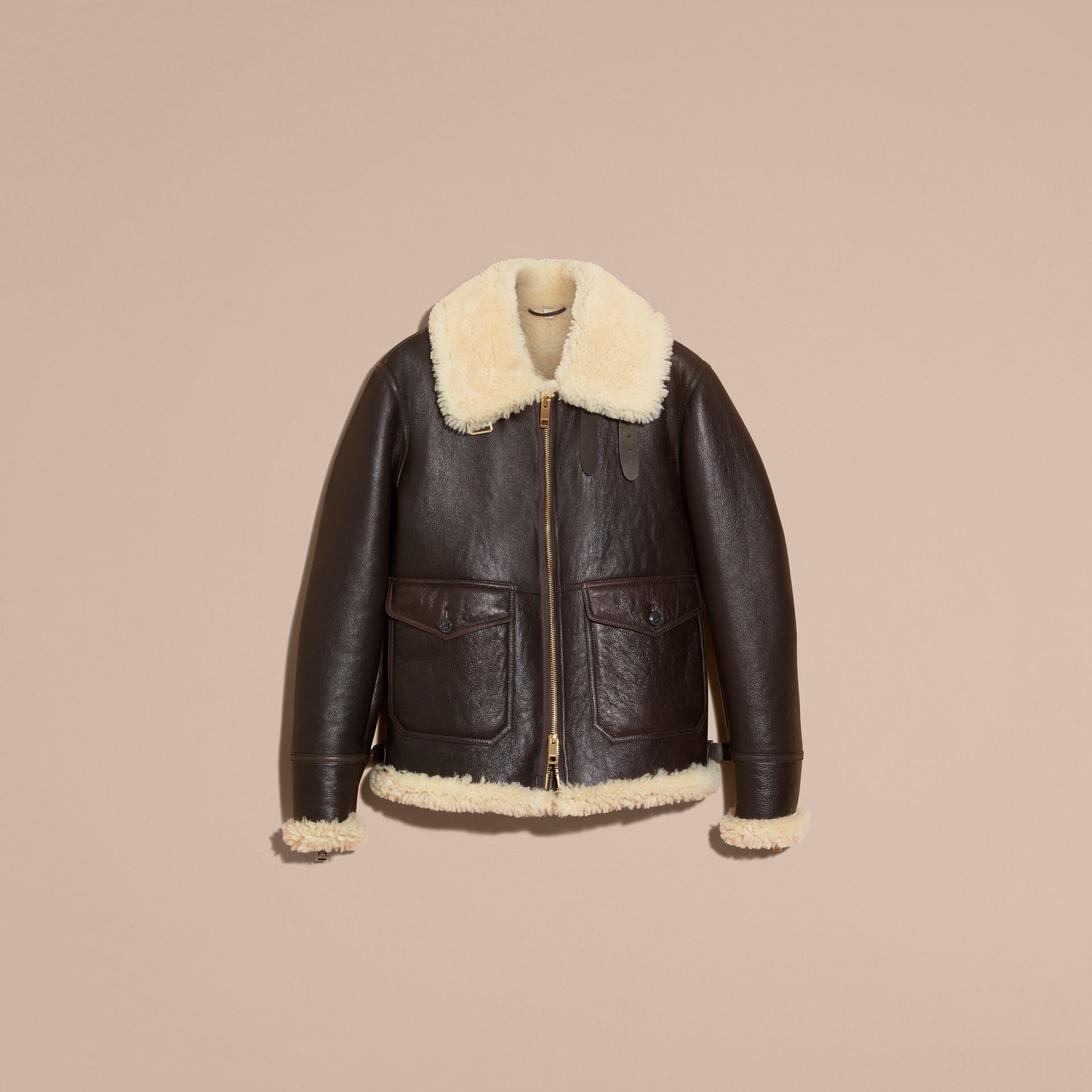Burberry Shearling Aviator Jacket for Men | Lyst