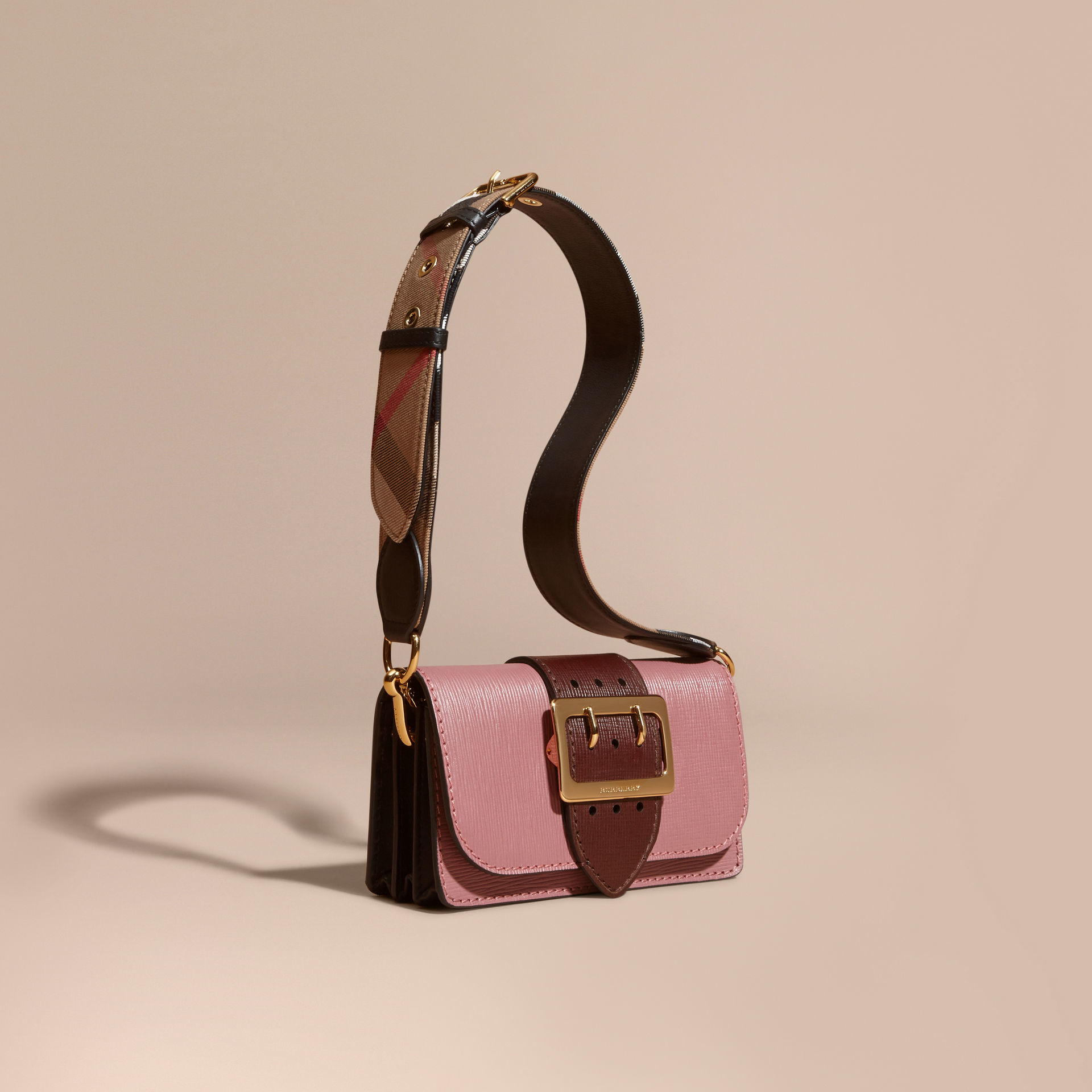 Burberry Small Buckle Leather Shoulder Bag in Pink - Lyst
