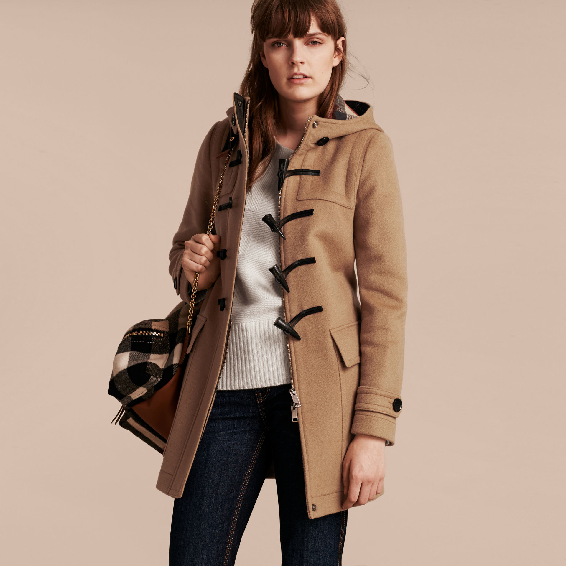 burberry duffle coat camel