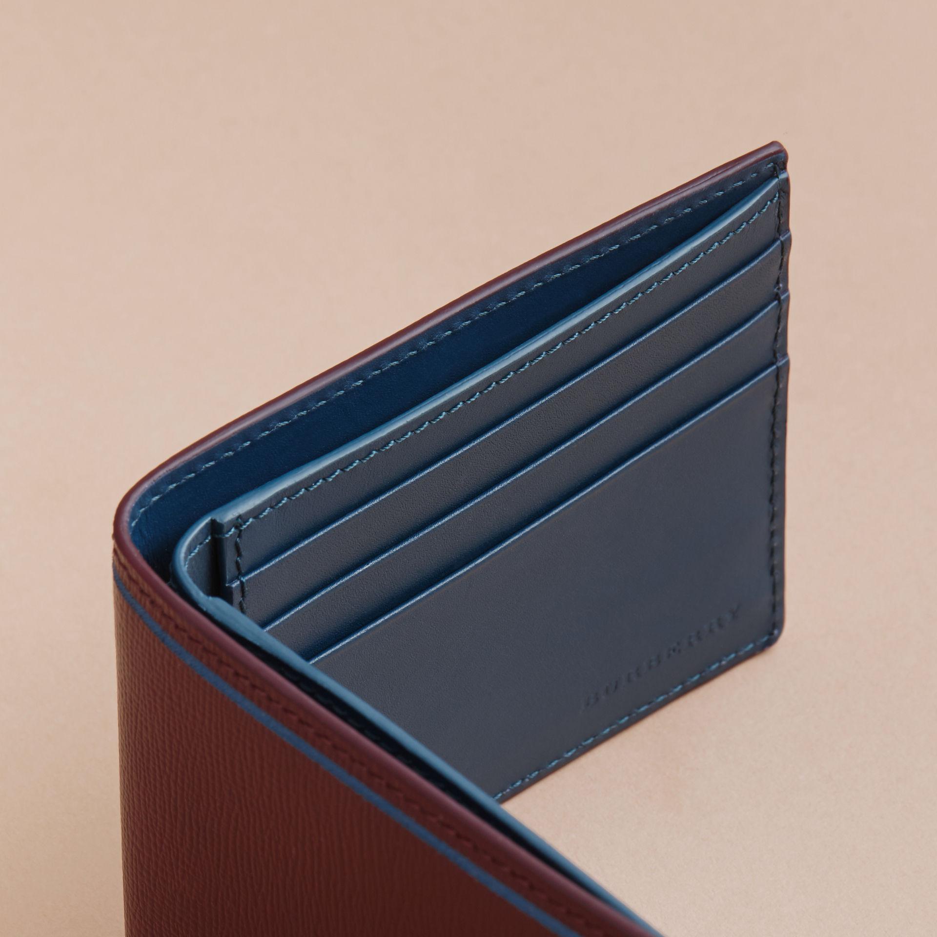 Maroon Leather Bifold Wallet
