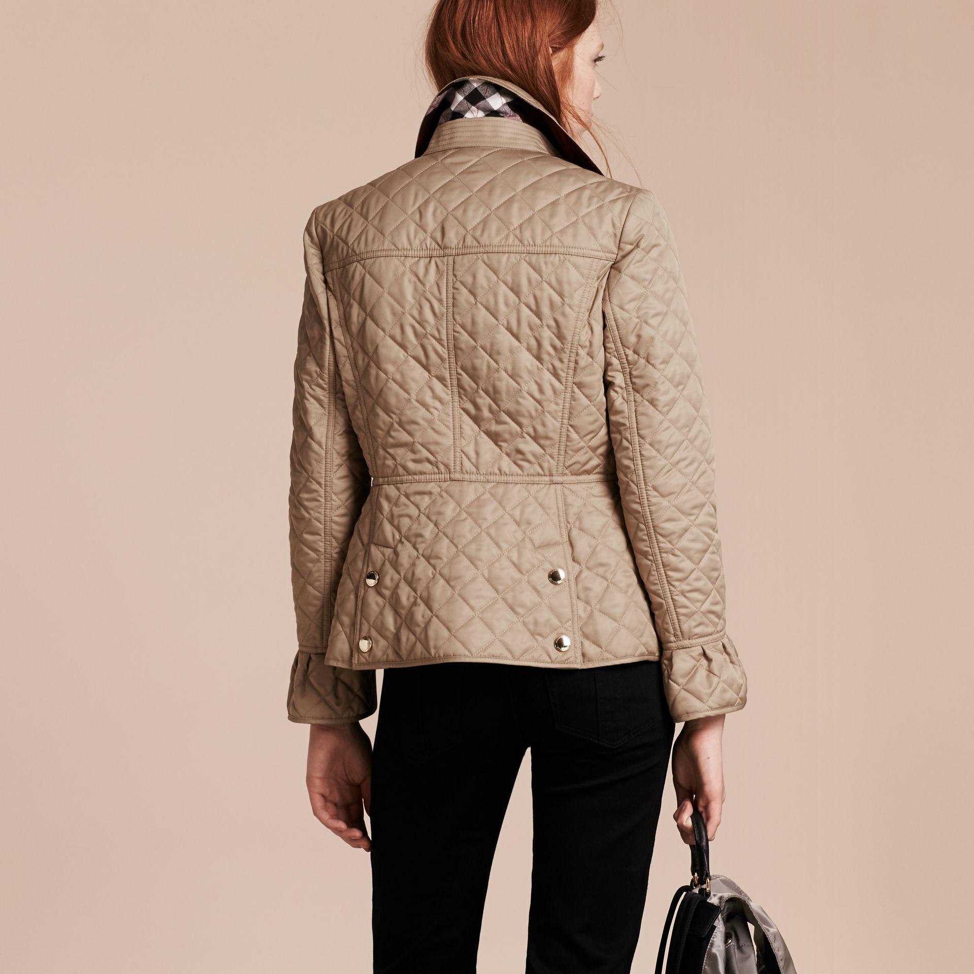 quilted peplum jacket