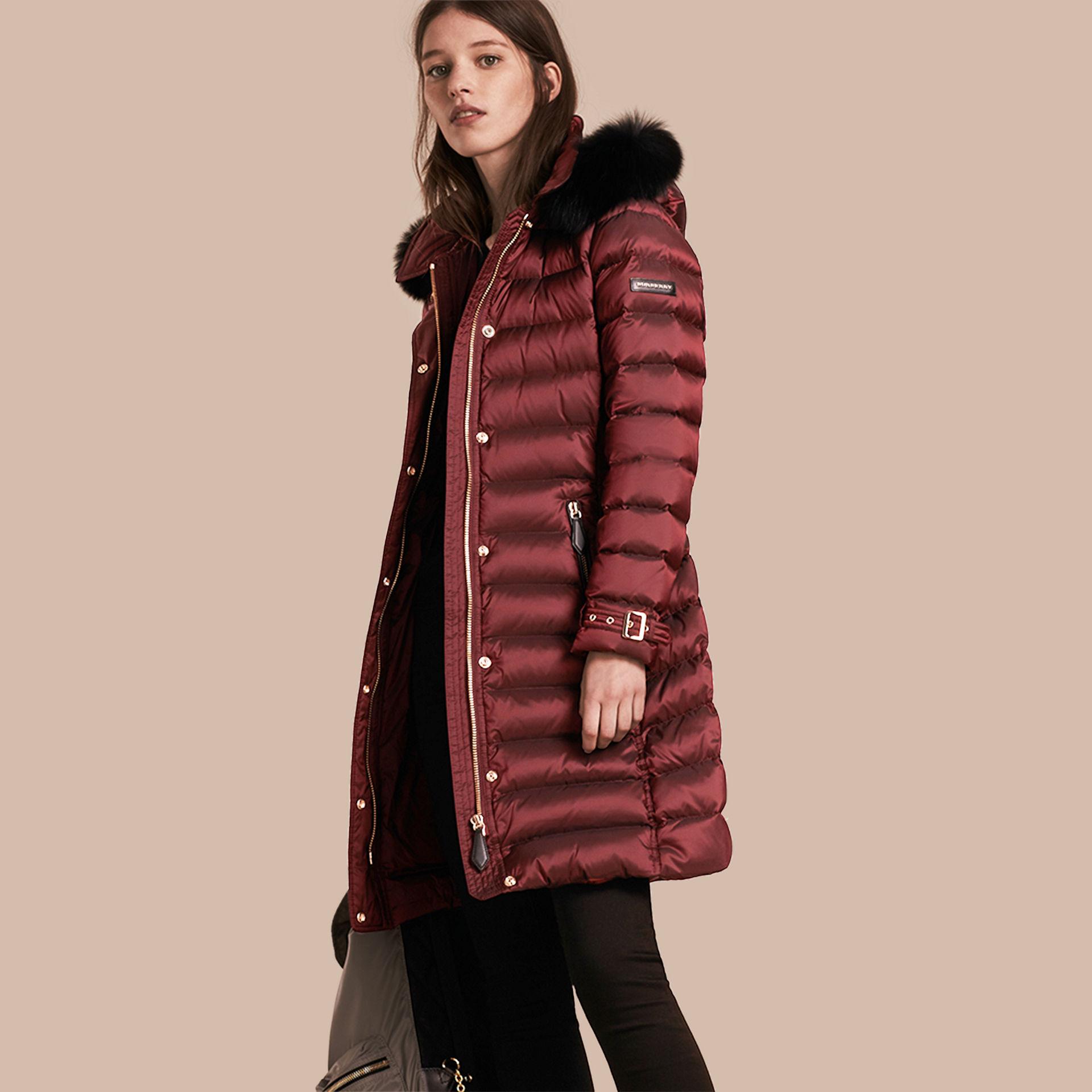 burberry burgundy coat