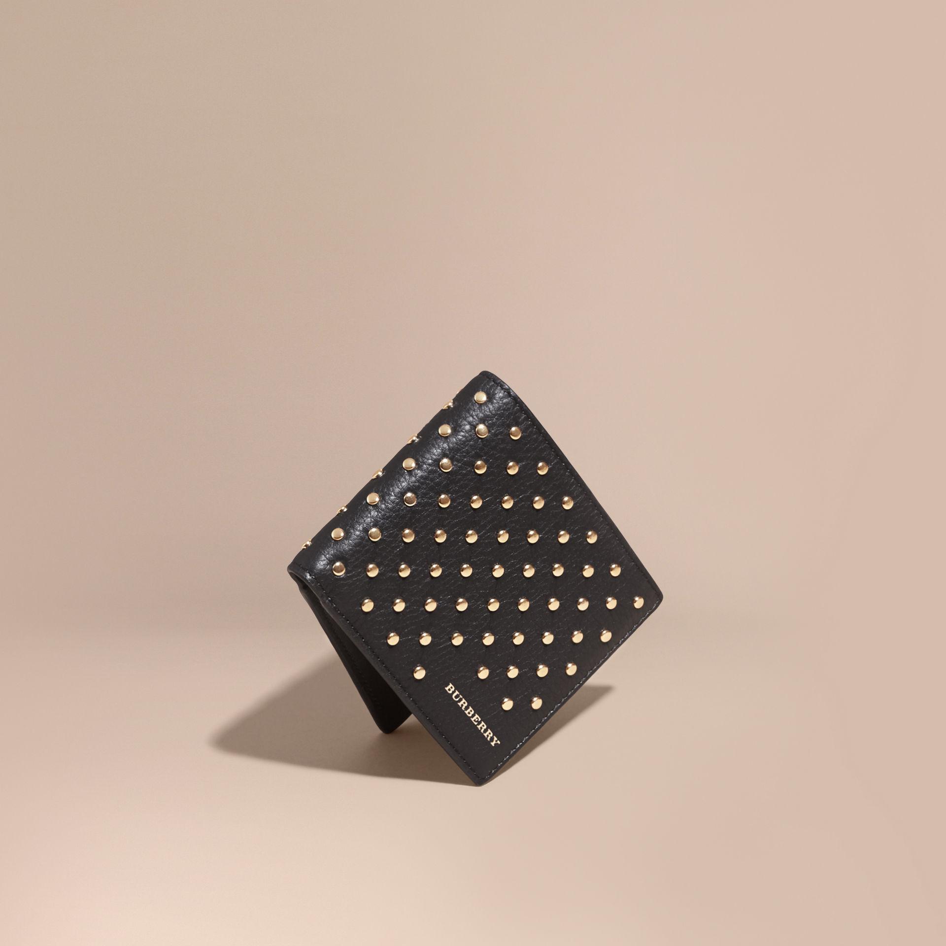 burberry studded wallet
