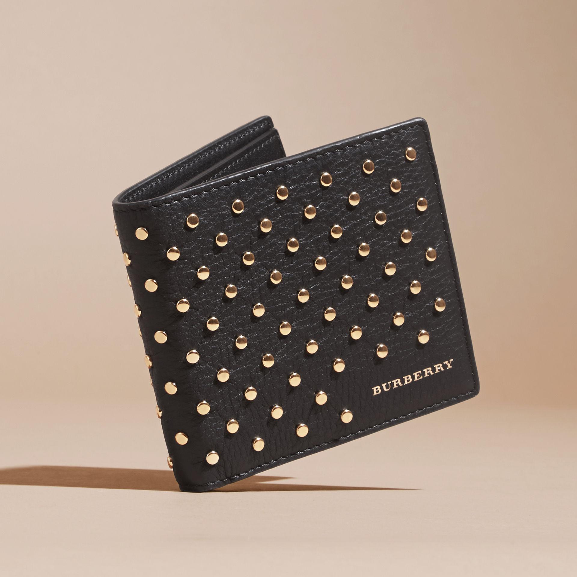 burberry studded wallet
