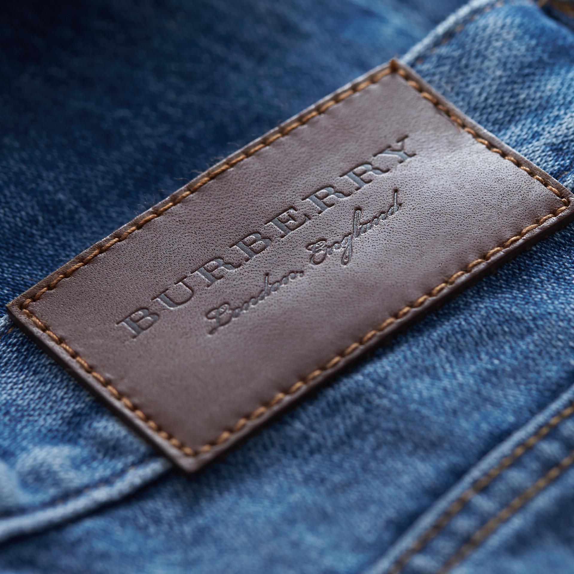 Lyst - Burberry Skinny Fit Stretch-denim Jeans in Blue for Men