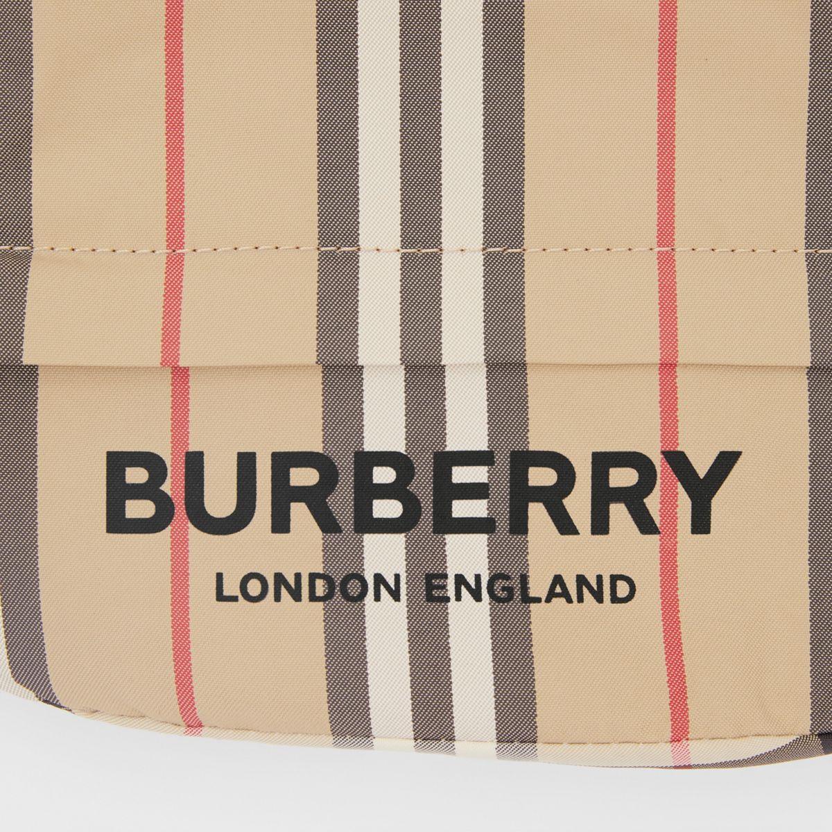 Burberry Synthetic Logo Print Icon Stripe Nylon Drawcord Pouch in ...