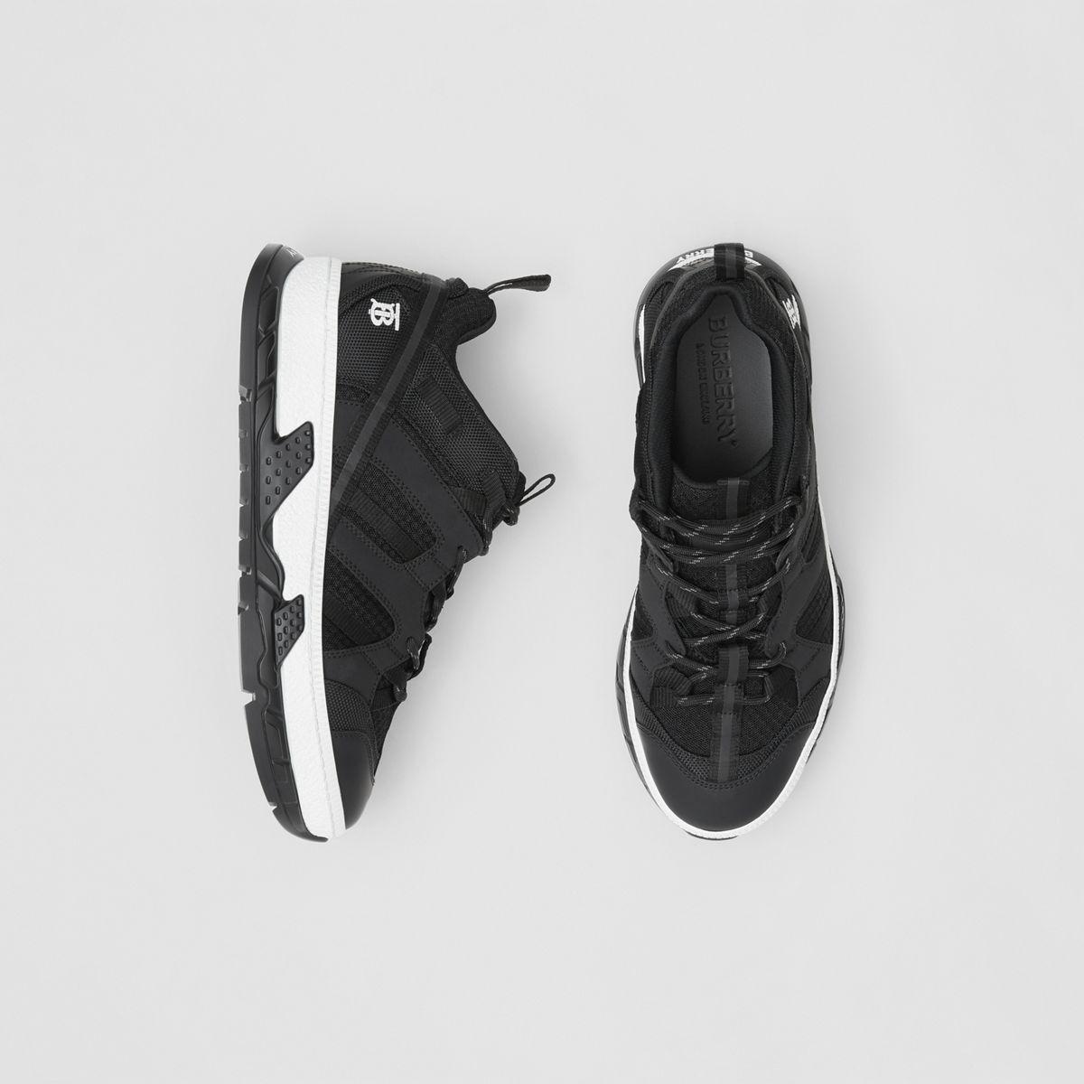 mesh and nubuck union sneakers