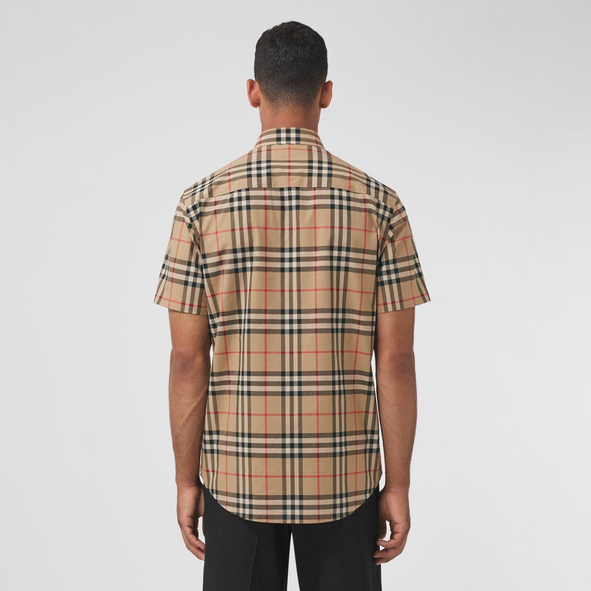 Burberry Vintage Check Woven Shirt in Brown for Men | Lyst