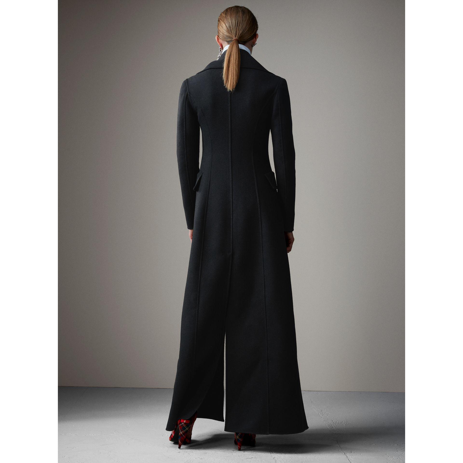 Burberry Felted Wool Fulllength Tailored Coat in Black Lyst
