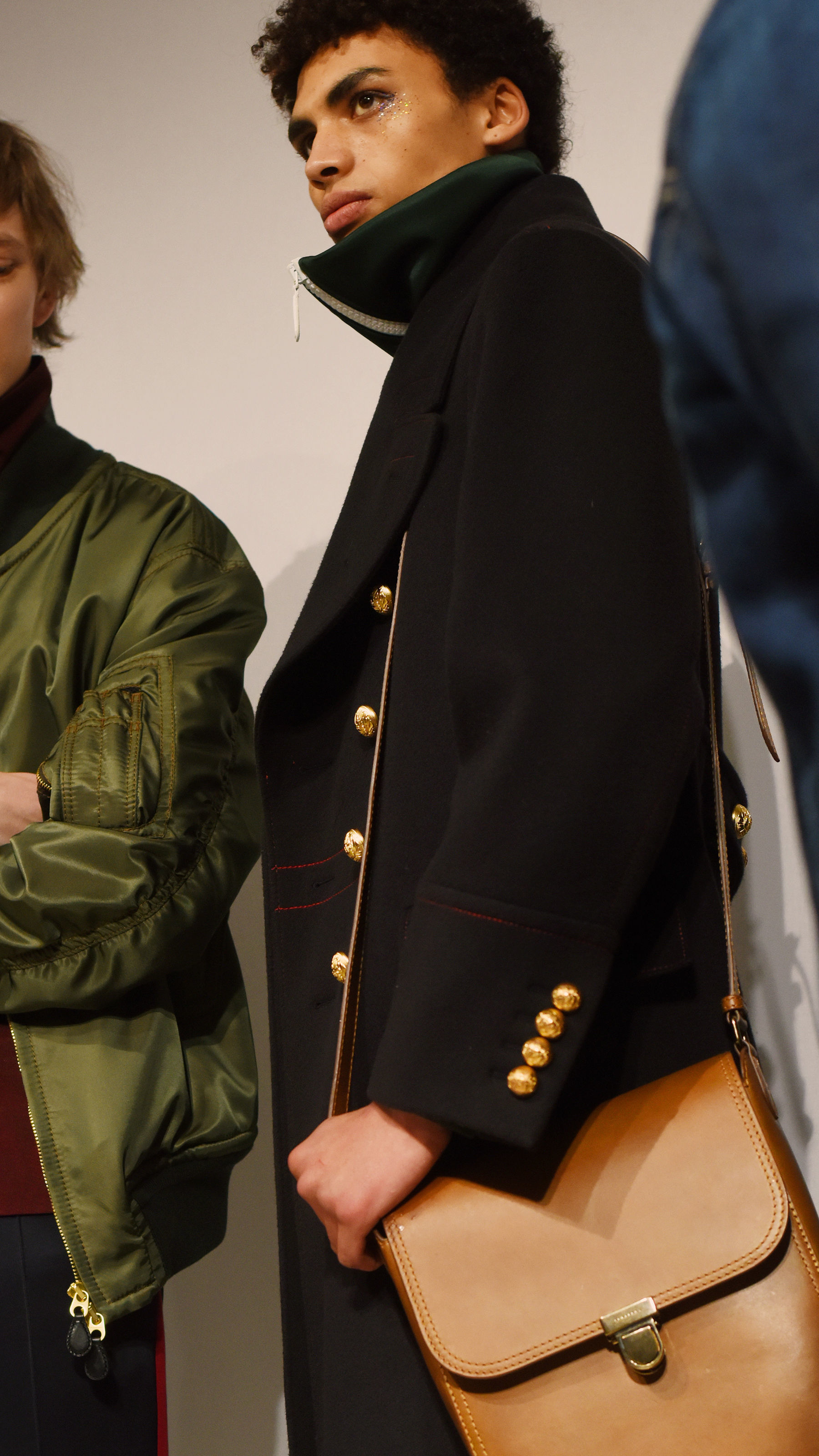 burberry technical wool military overcoat
