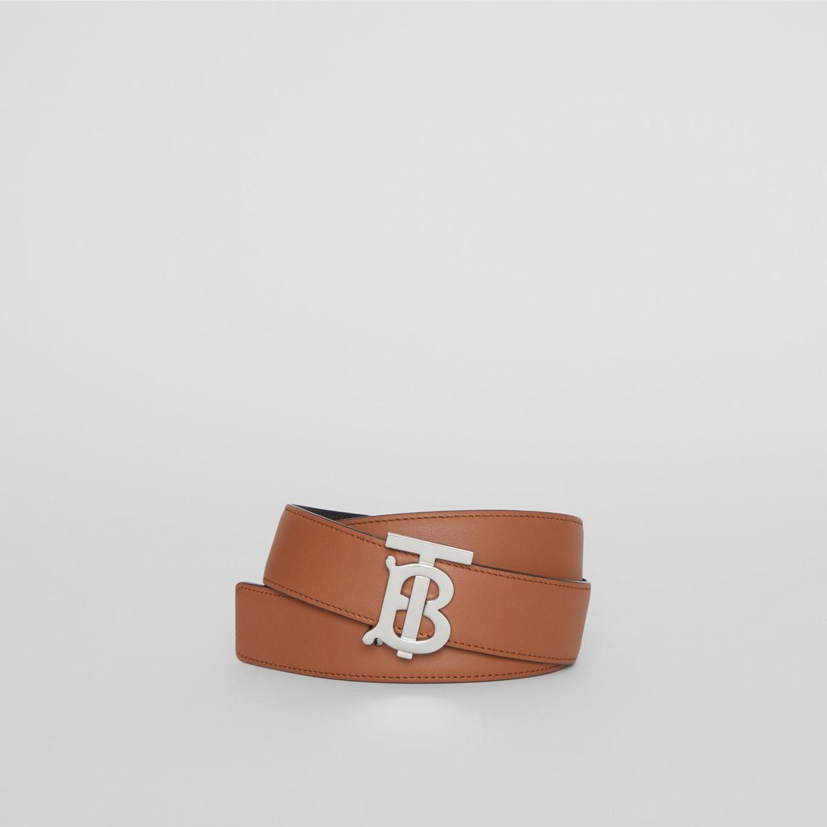 maskine taske smuk Burberry Monogram Motif Reversible Leather Belt in Brown - Save 89% - Lyst