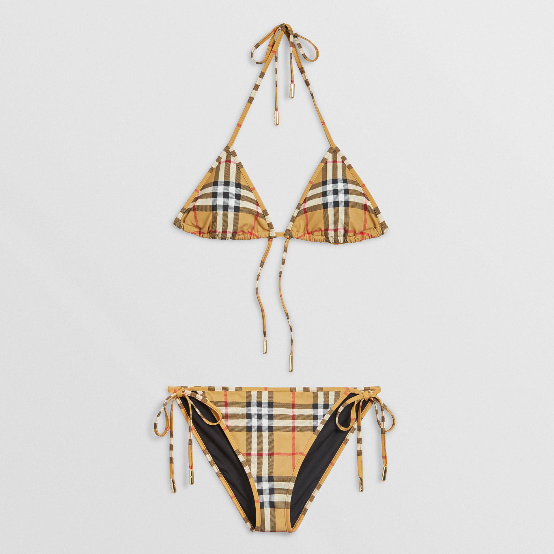 Burberry Vintage Check Triangle Bikini | Lyst