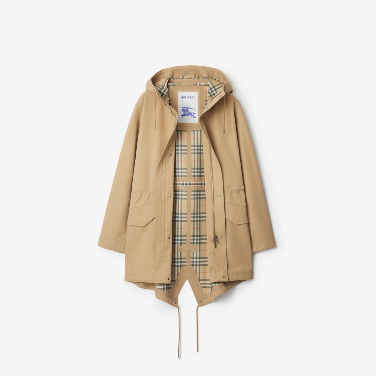 Burberry Bonded Gabardine Parka in Natural for Men Lyst UK - Main Image