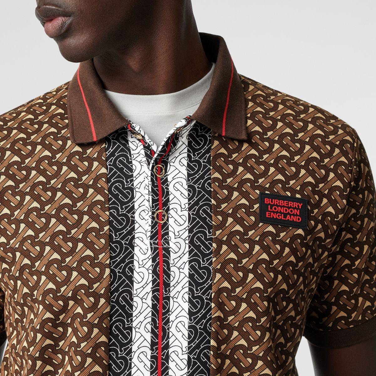 Burberry Monogram Polo Shirt in Brown for Men | Lyst