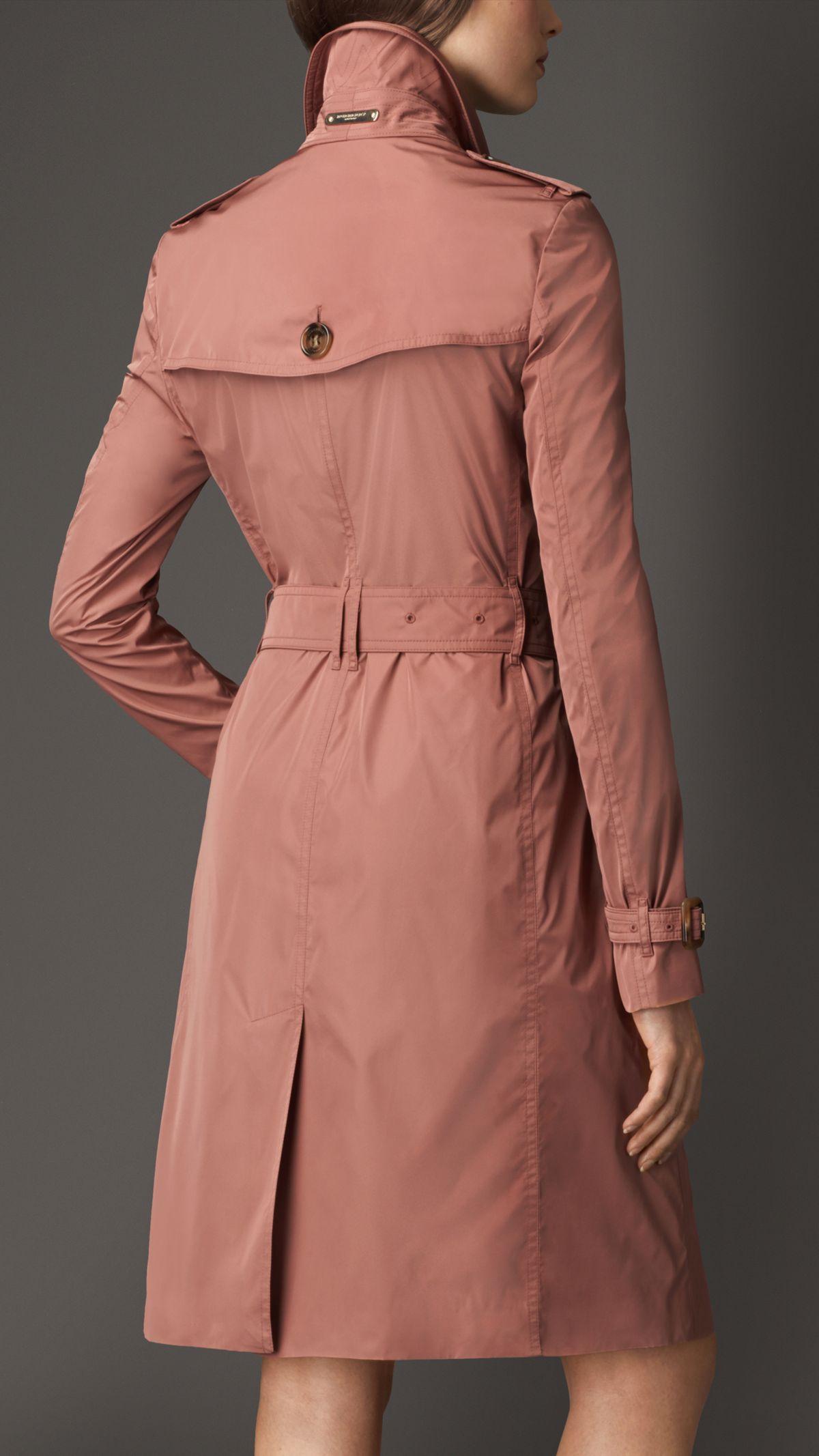 Burberry Synthetic Showerproof Technical Trench Coat in Pink - Lyst