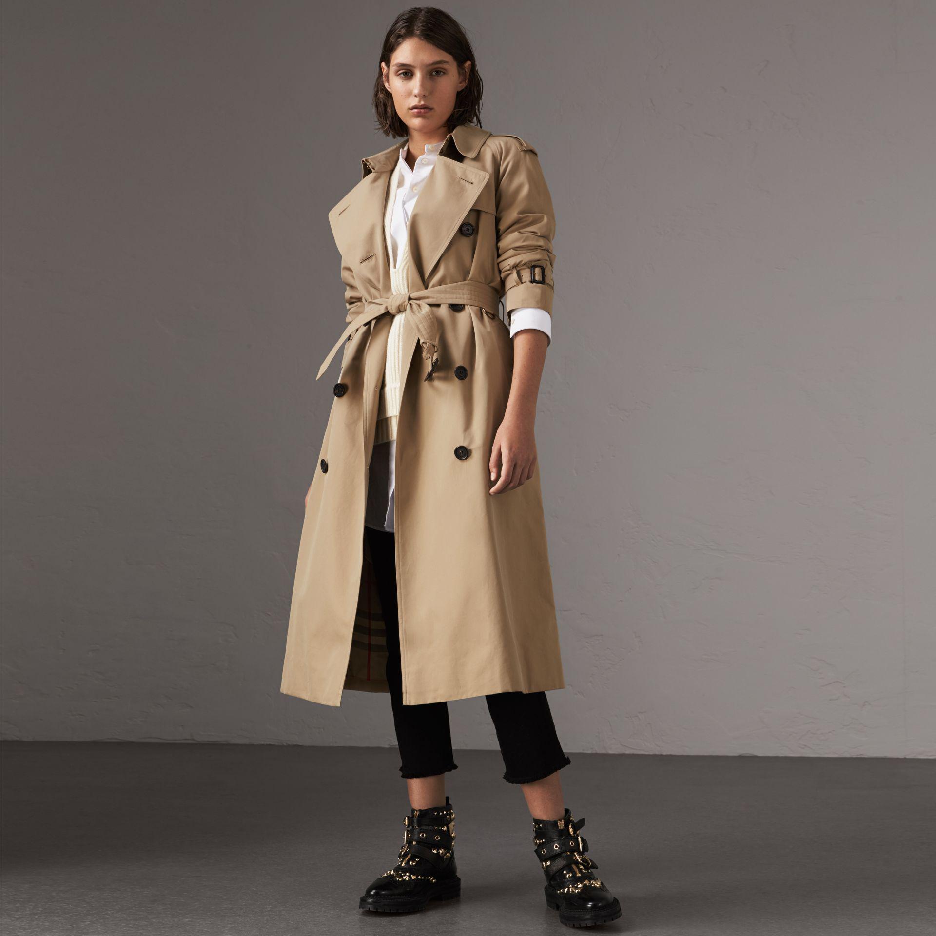 Burberry Cotton The Westminster – Extra-long Trench Coat in Honey (Natural)  | Lyst