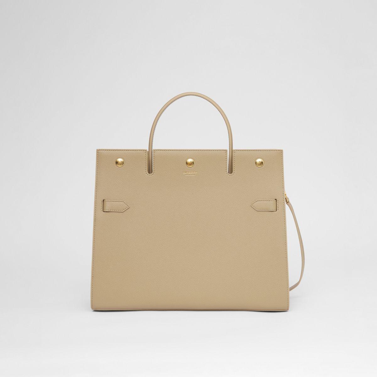 Burberry medium leather title bag hotsell
