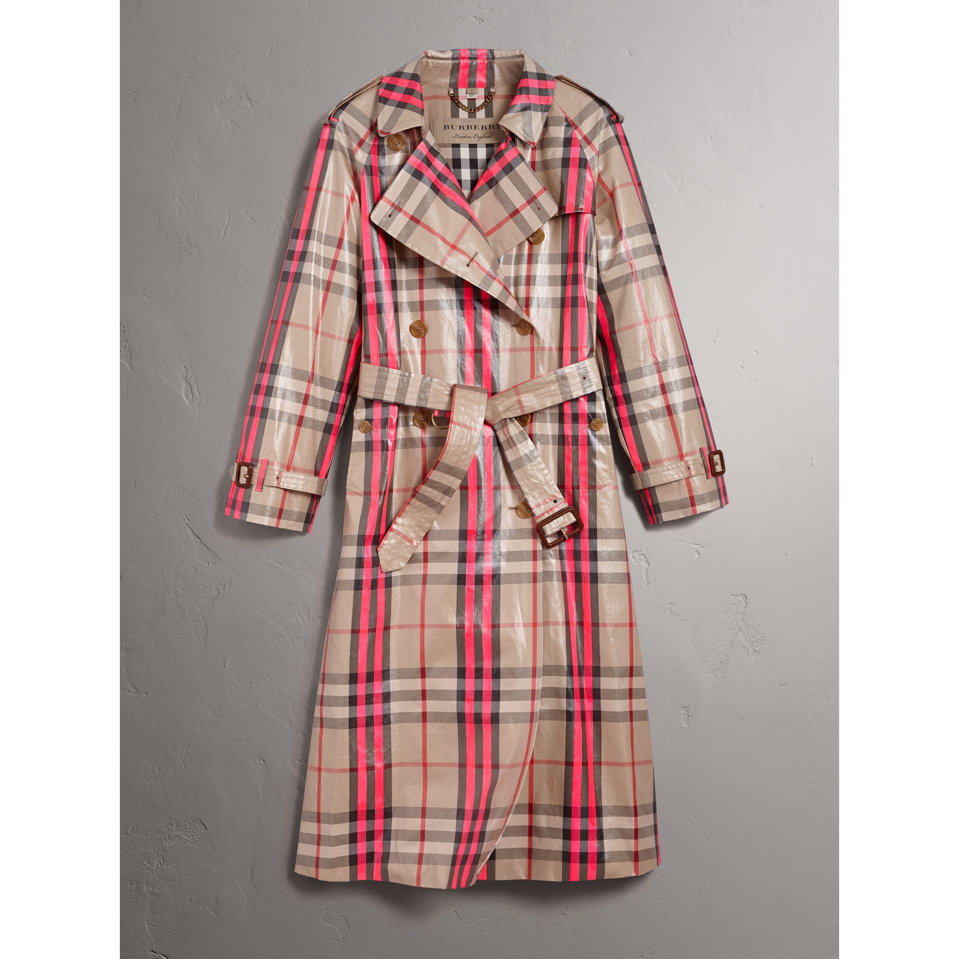 hot pink burberry trench