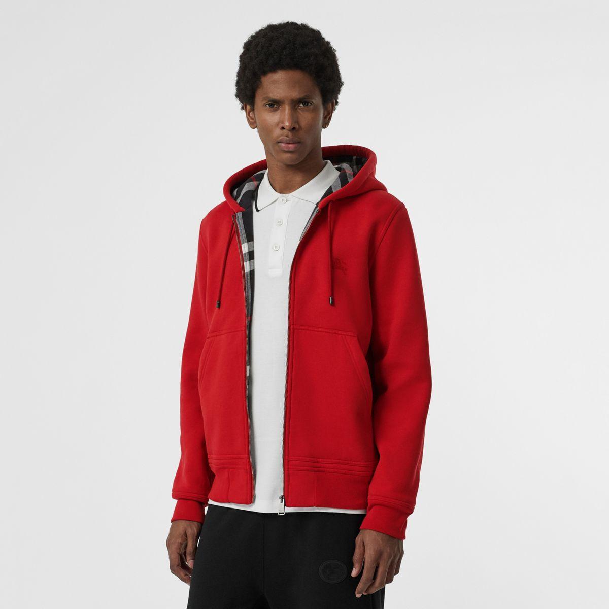 burberry jersey hooded top