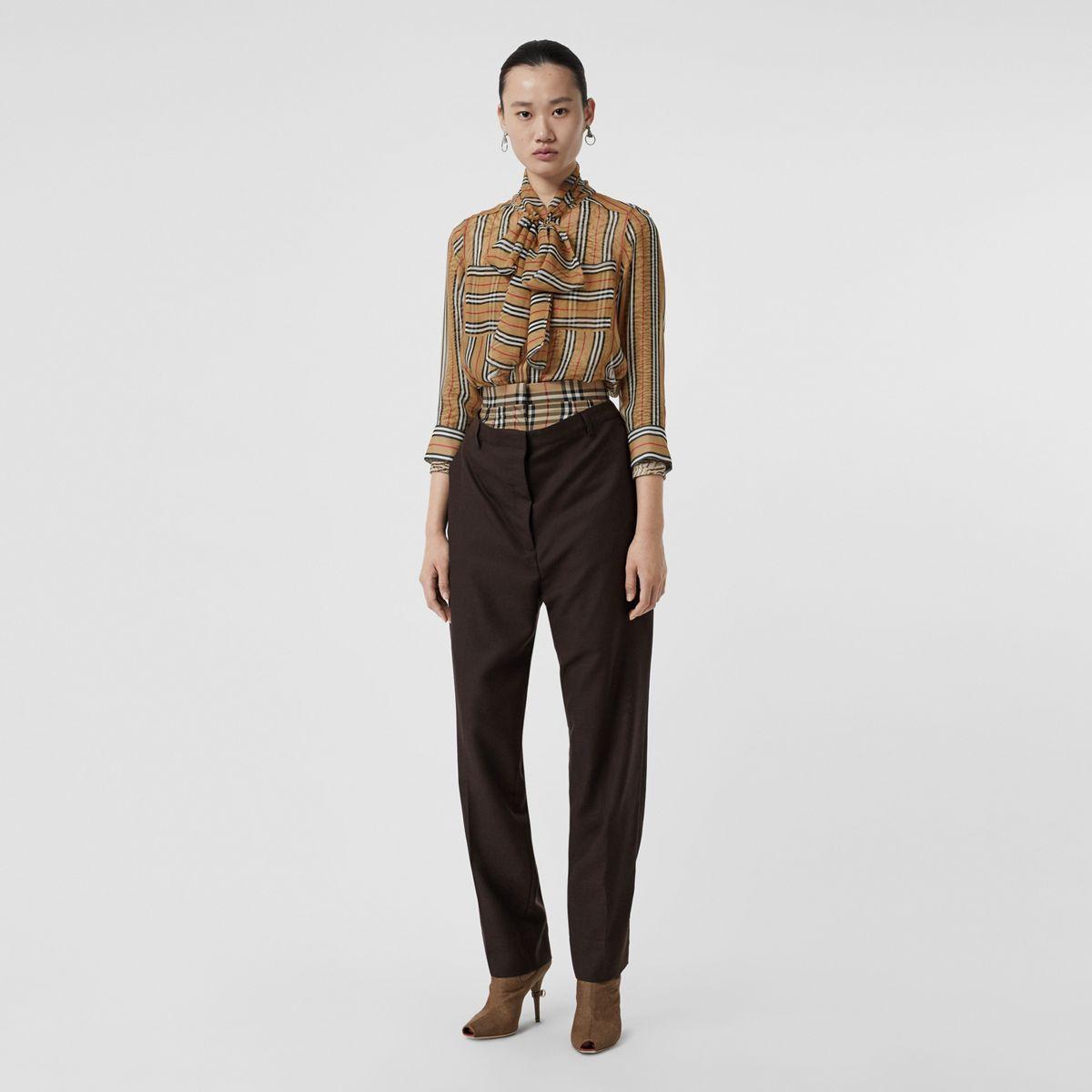 burberry pussy bow blouse