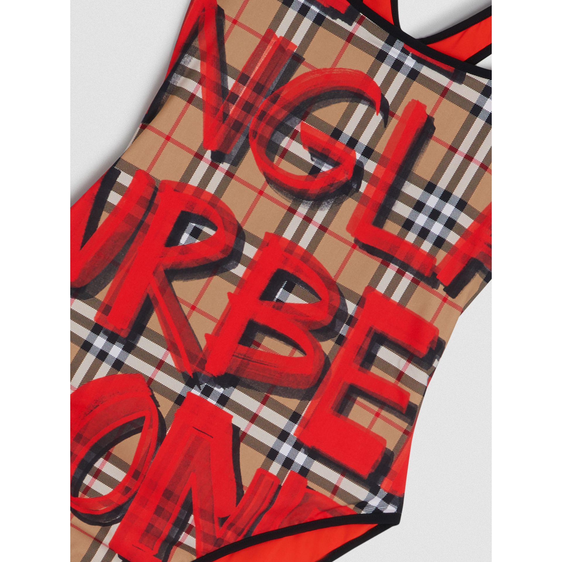 burberry graffiti bathing suit