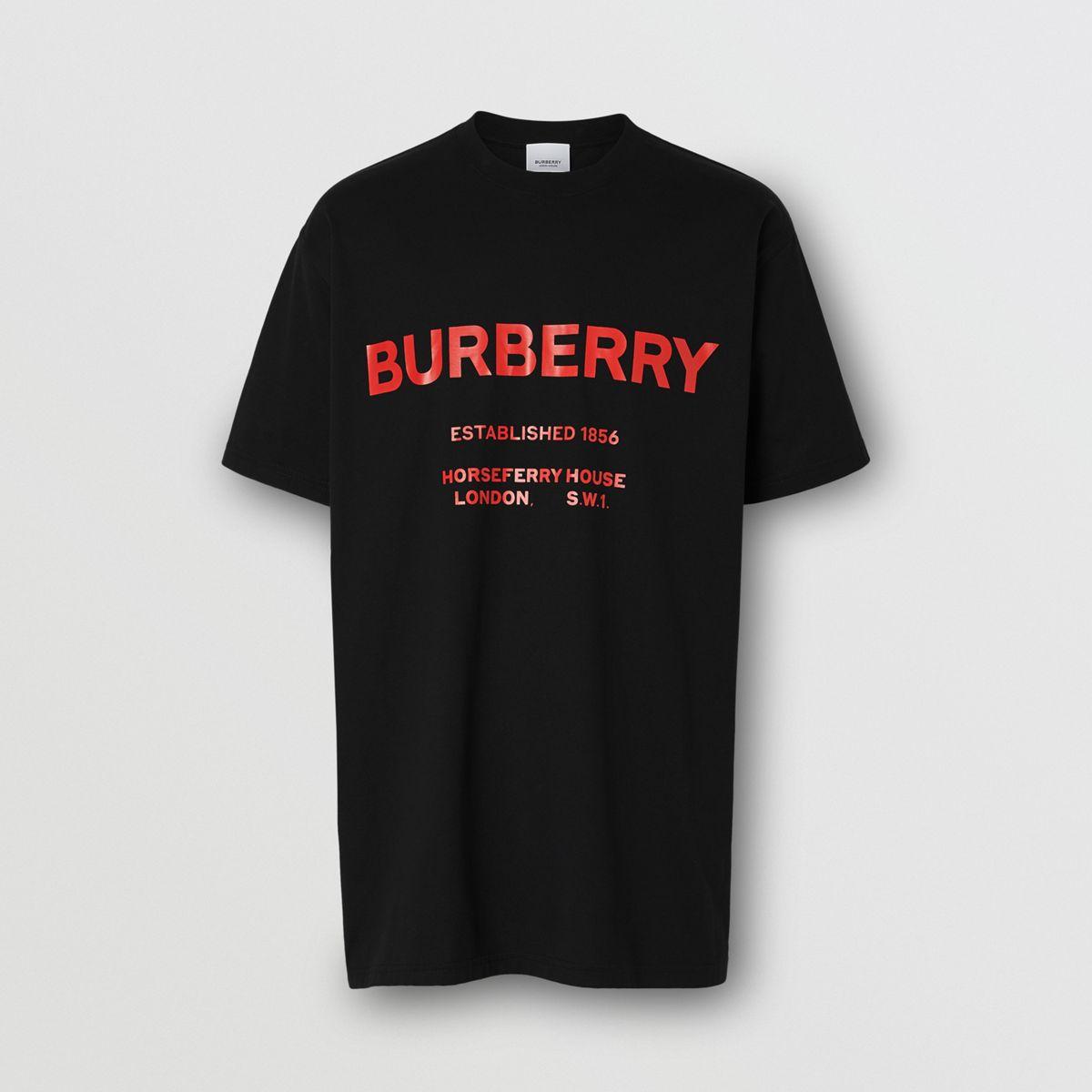 Burberry Horseferry Print Cotton T-shirt in Black for Men | Lyst