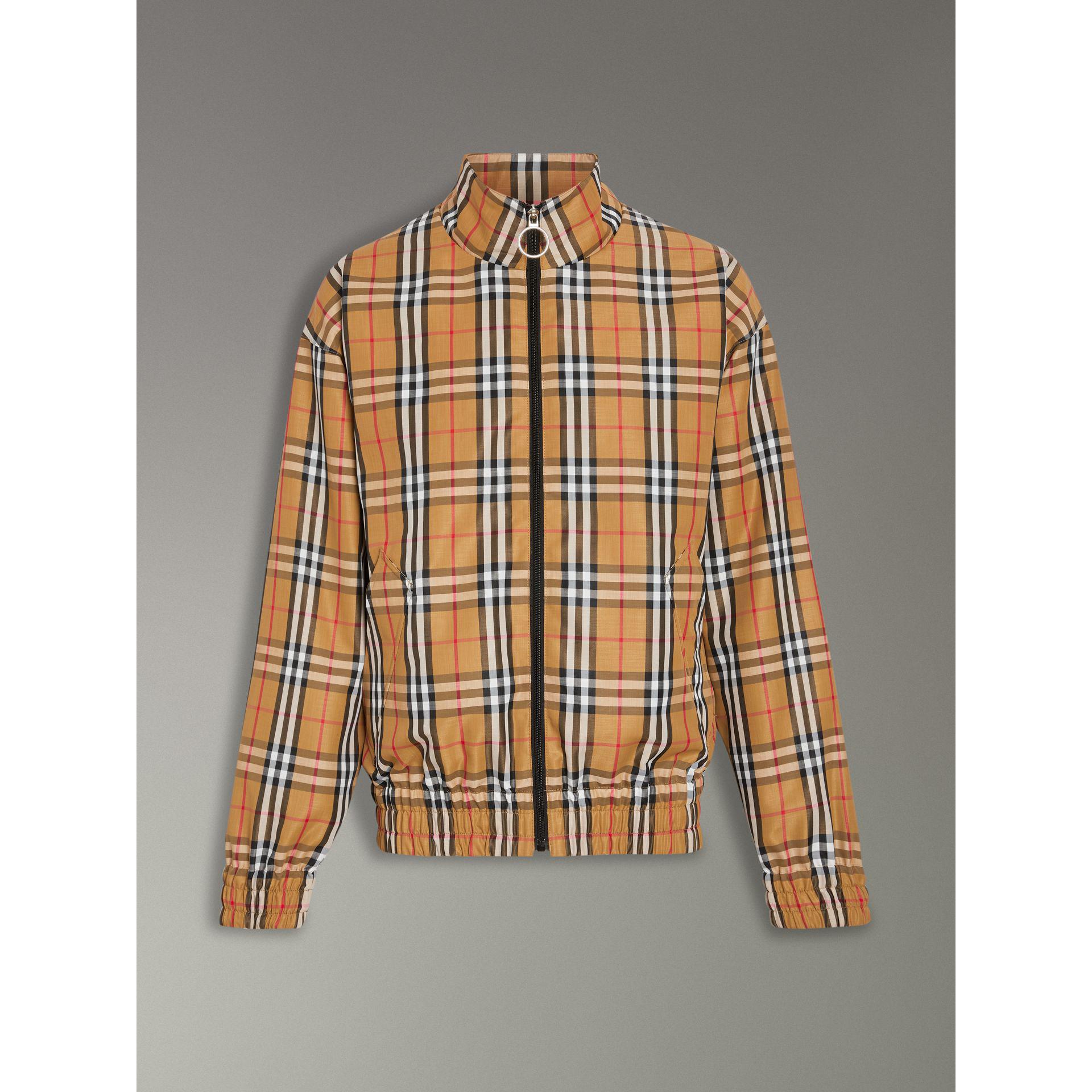 vintage check lightweight jacket