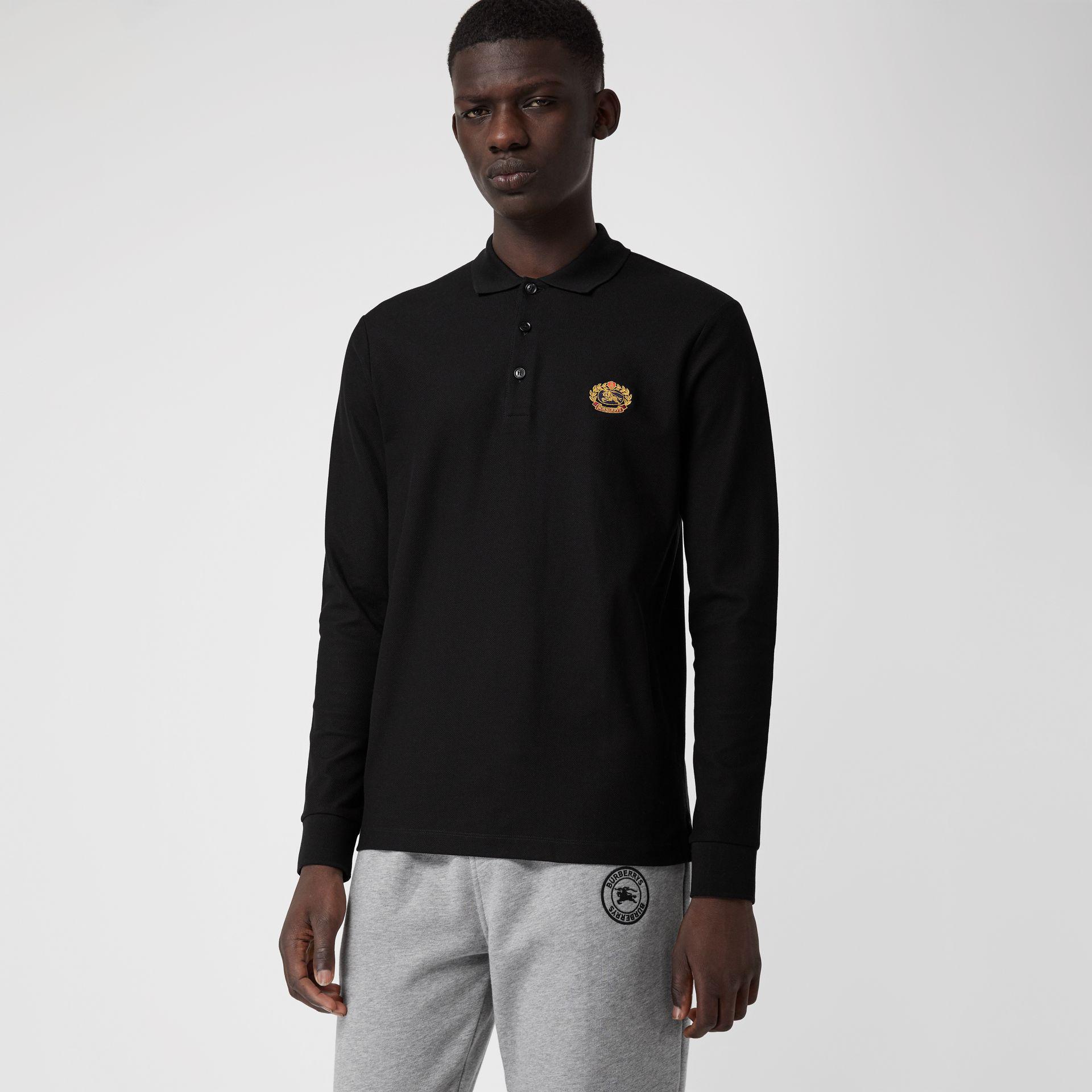 burberry long sleeve shirt black