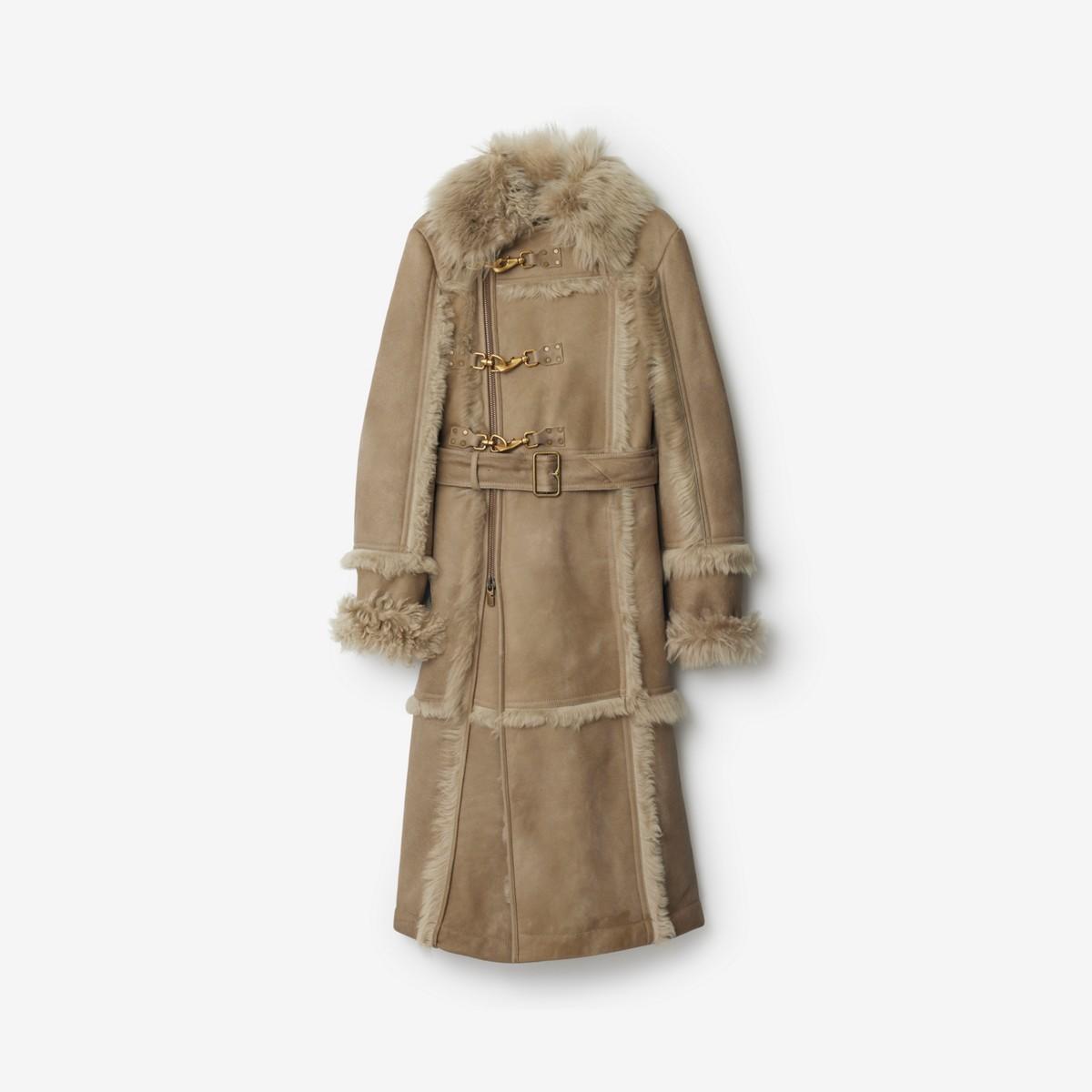Burberry tolladine shearling trench coat hotsell