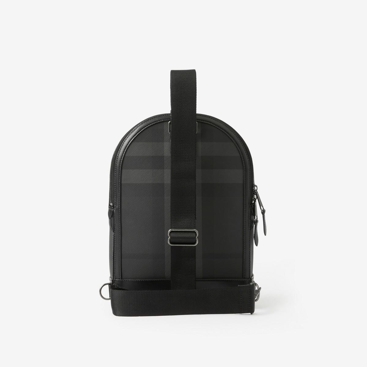 Burberry Check Sling Bag in Black for Men Lyst