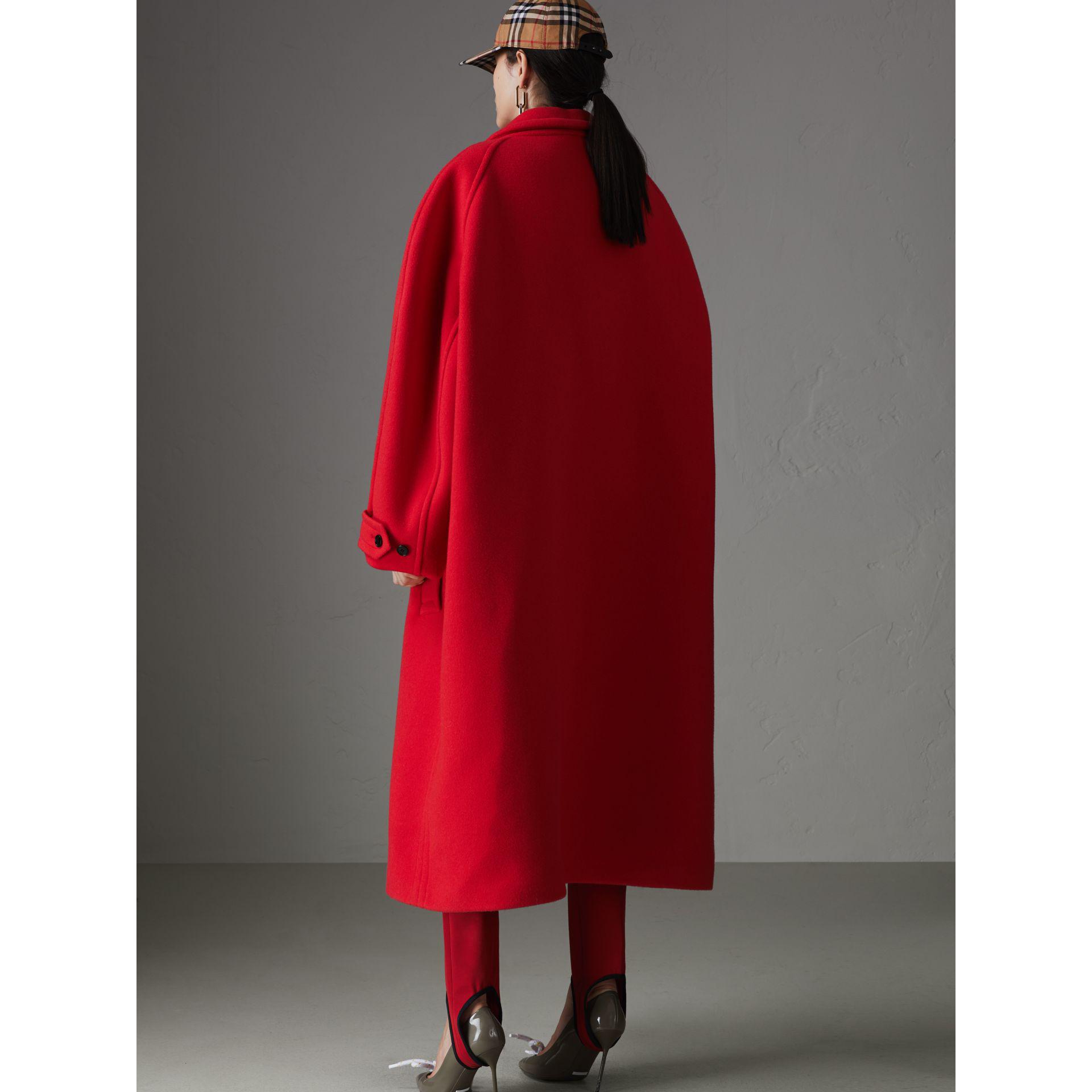 Burberry Doublefaced Wool Cashmere Oversized Car Coat in Red Lyst