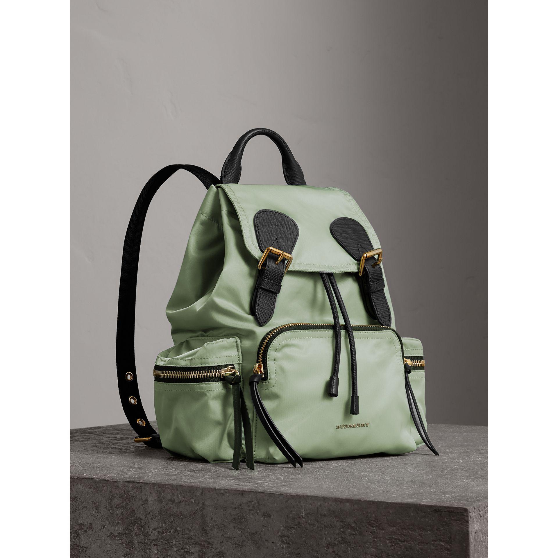 burberry the medium rucksack in technical nylon and leather