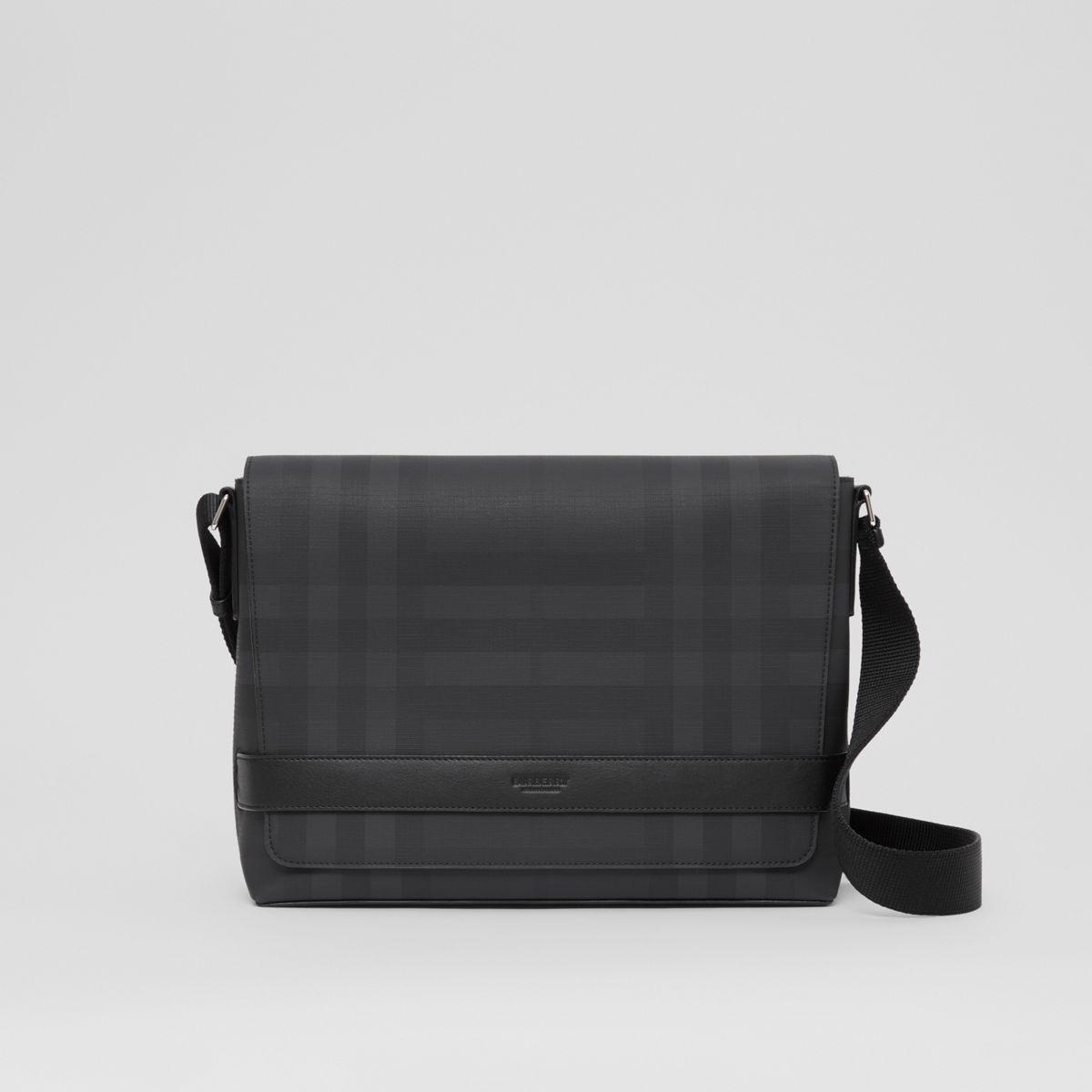 Burberry London Check And Leather Messenger Bag for Men | Lyst UK