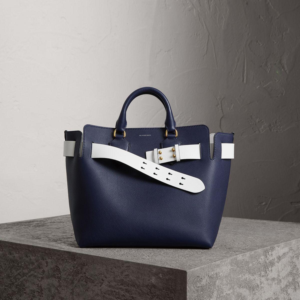 Burberry The Medium Ladies Belt Bag Grainy Leather Belt-Grey Blue 4079923  5045555871854 - Jomashop