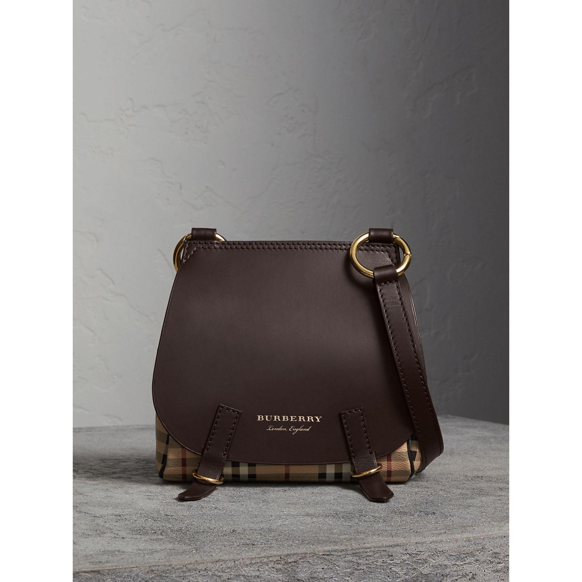 Burberry Bridle Handbag Leather and Haymarket Check Medium at