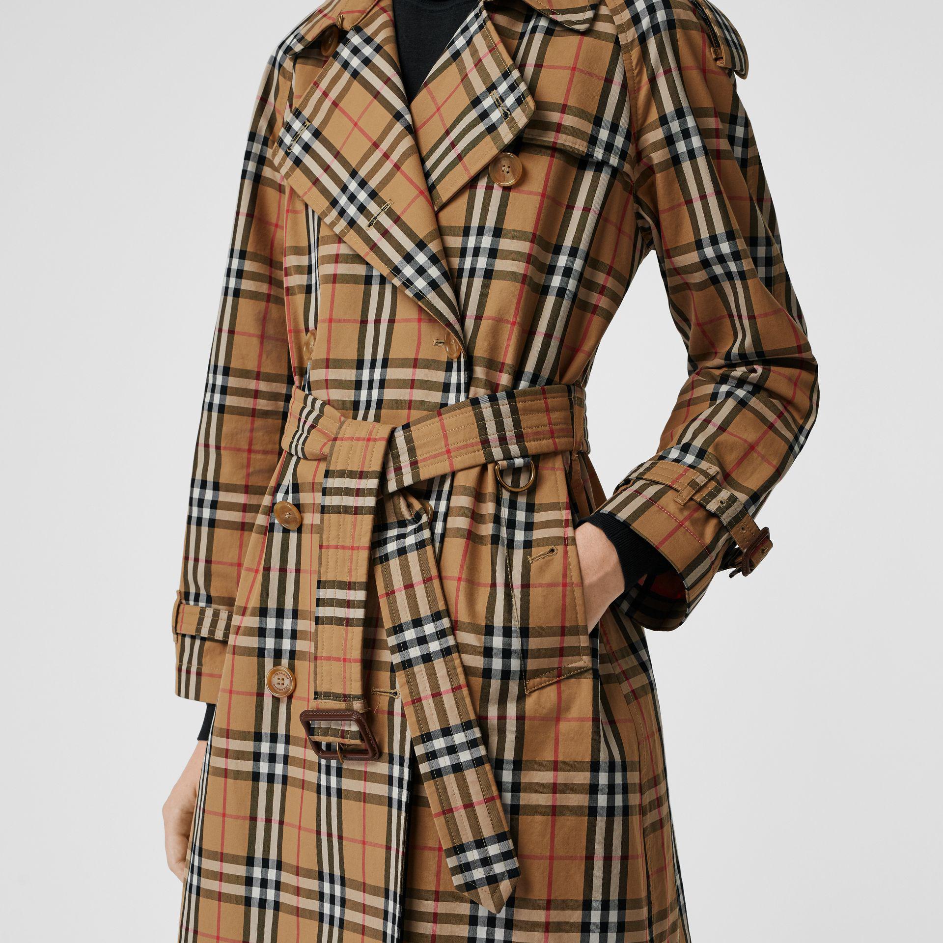 Burberry Vintage Check Cotton Trench Coat | Lyst Canada