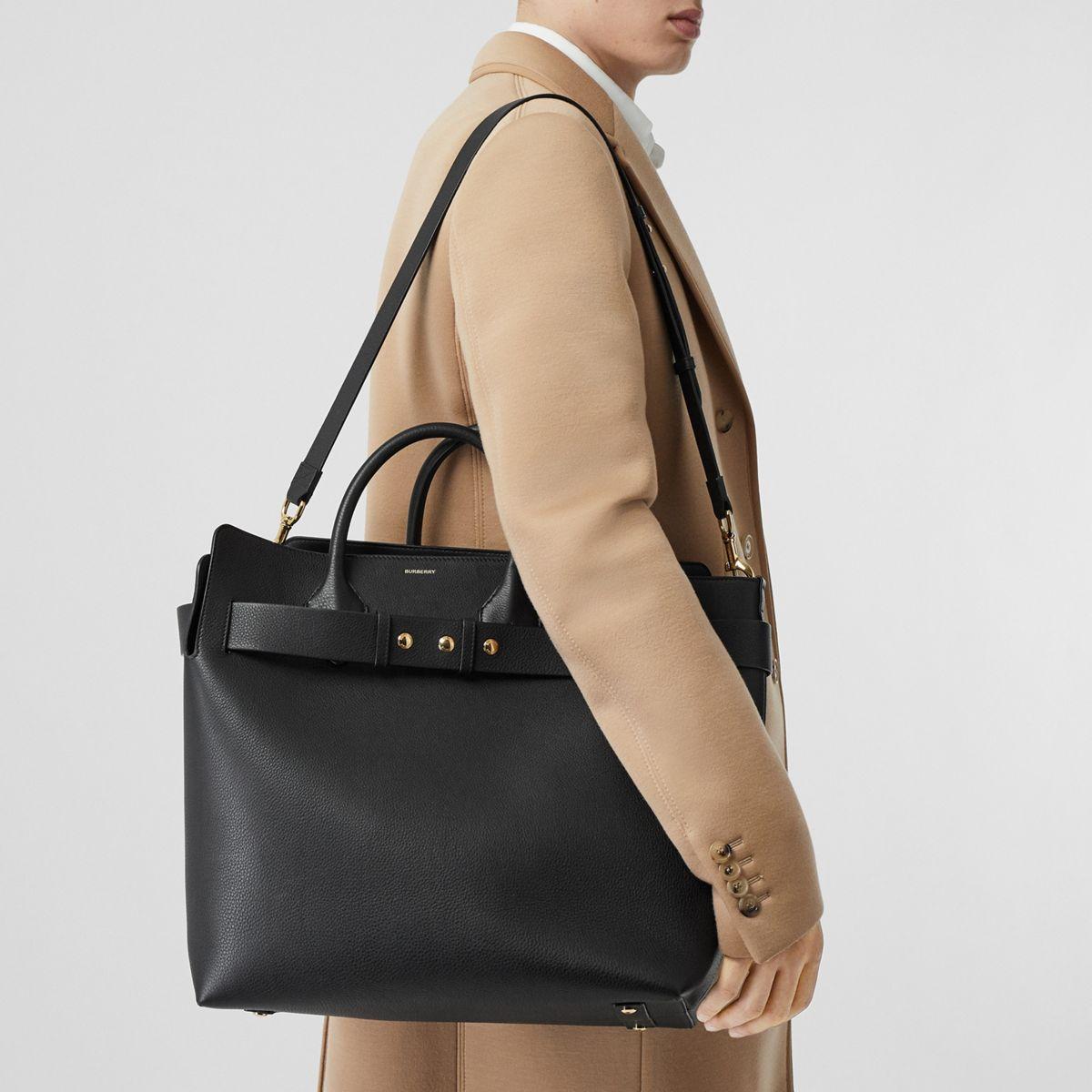 Burberry The Large Leather Triple Stud Belt Bag in Black - Lyst
