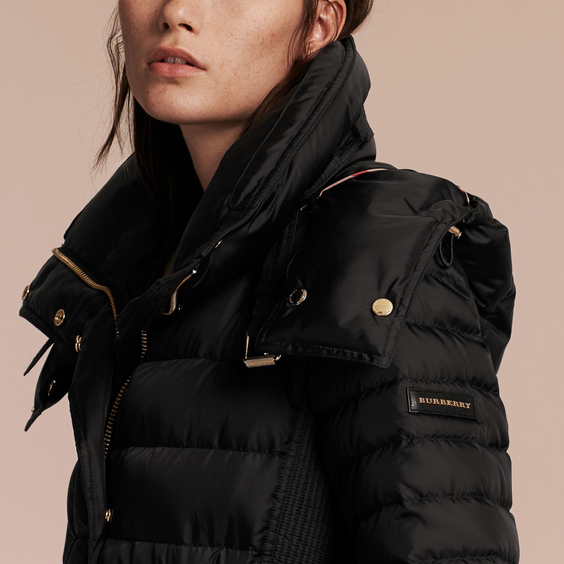 Lyst - Burberry Down-filled Puffer Coat With Packaway Hood in Black