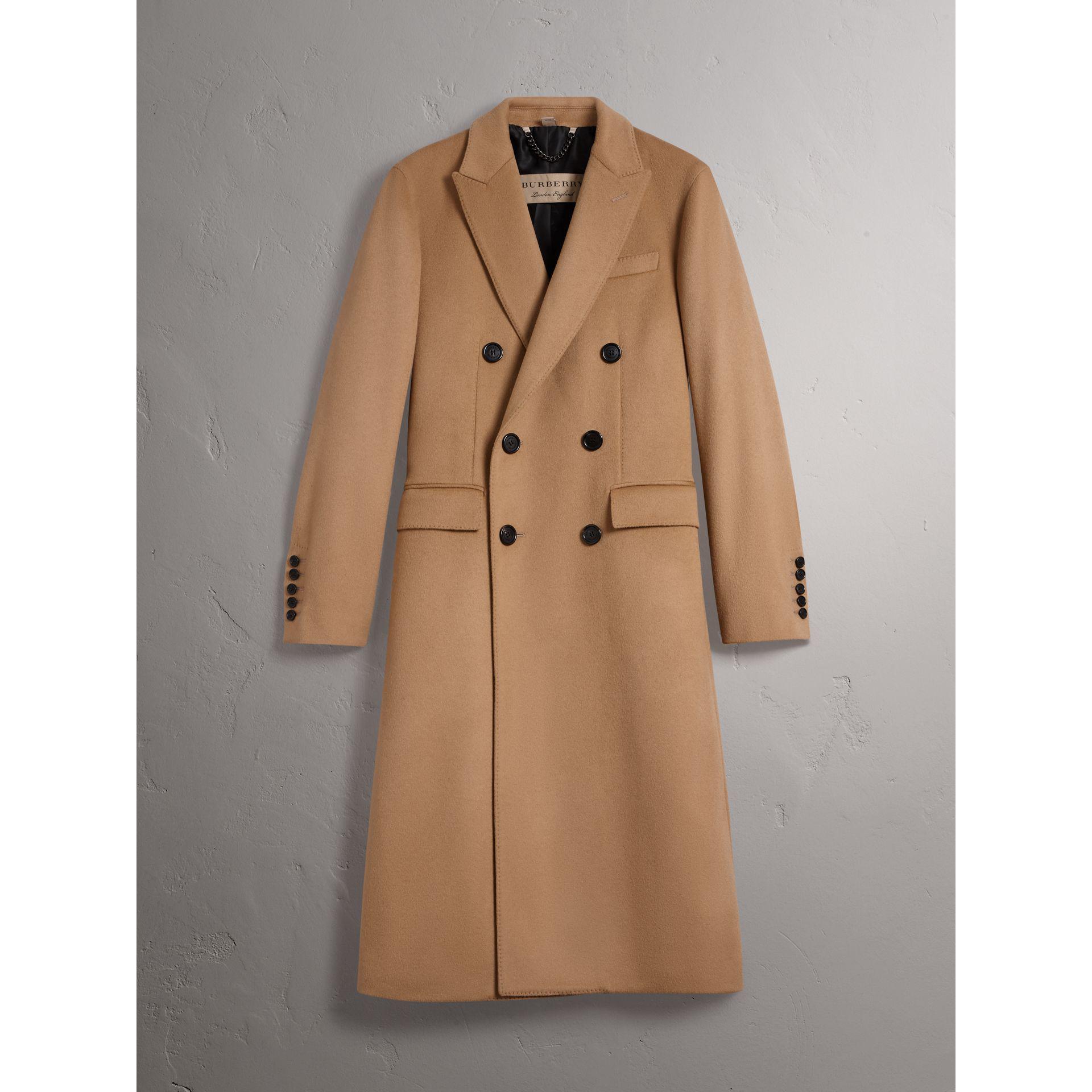 double breasted cashmere coat