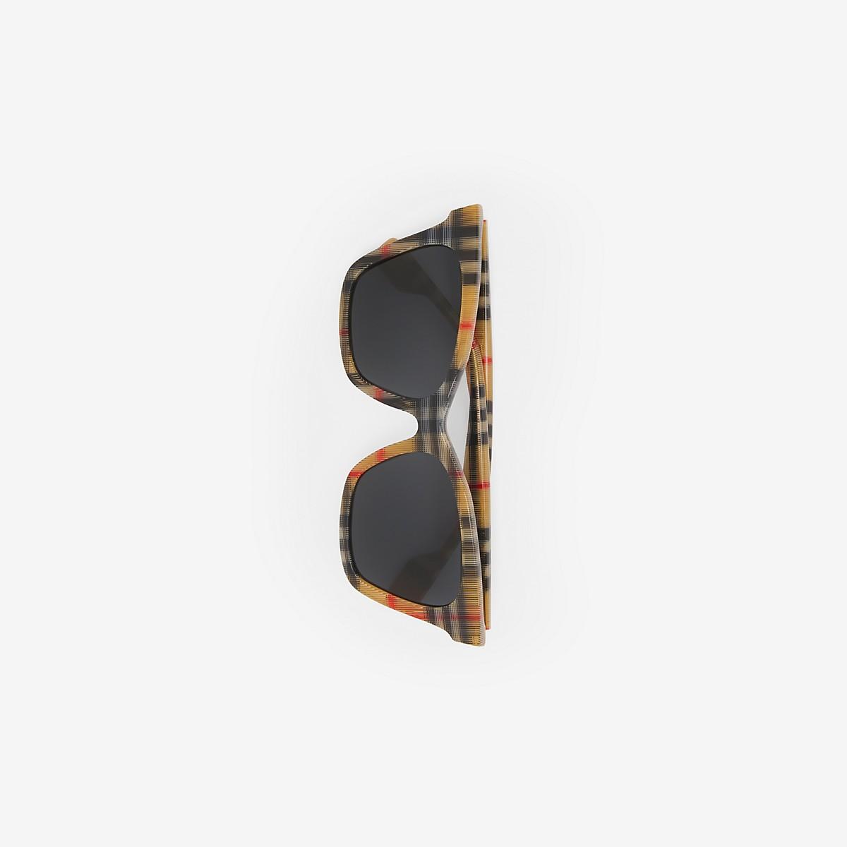 Check detail cheap square frame sunglasses