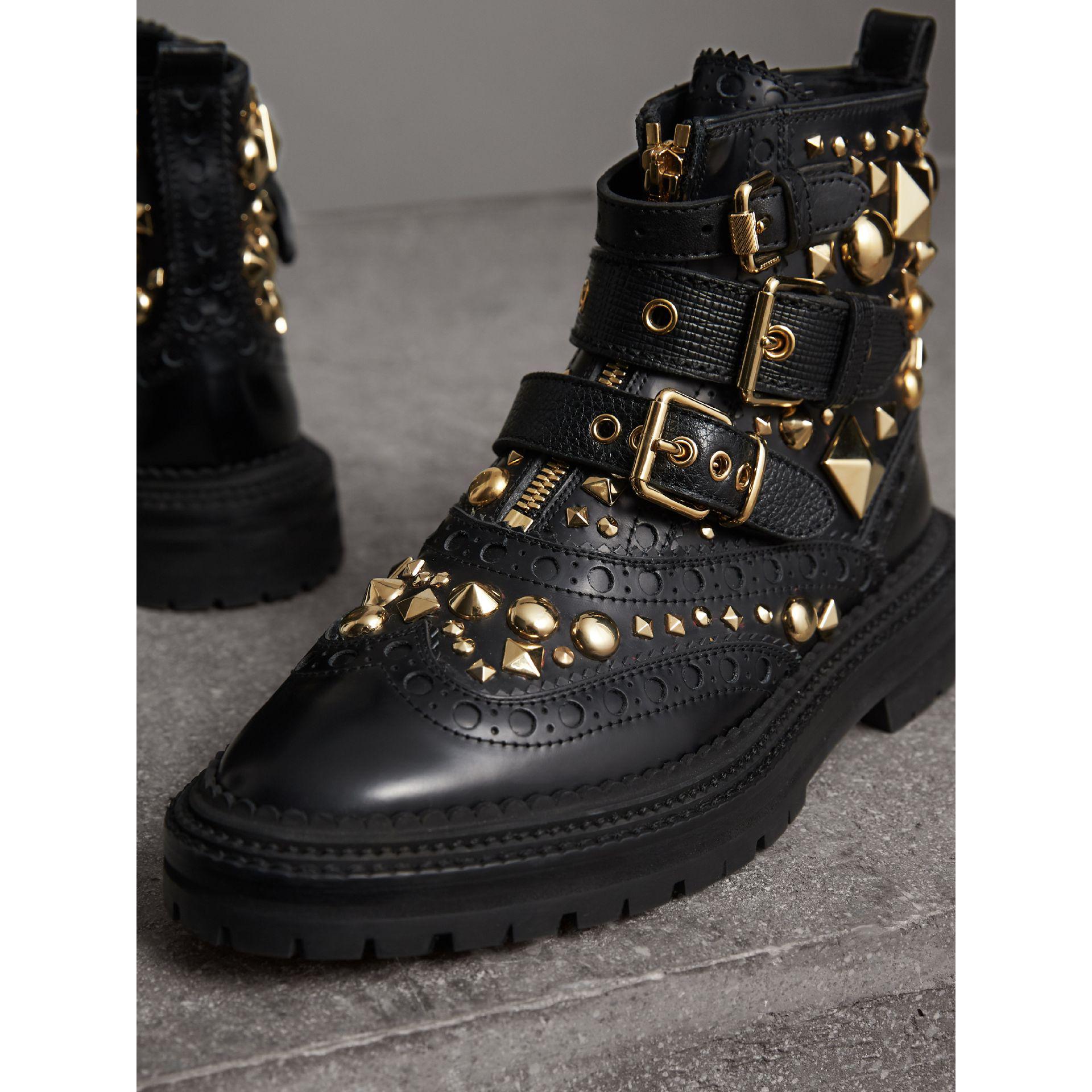 burberry studded boots