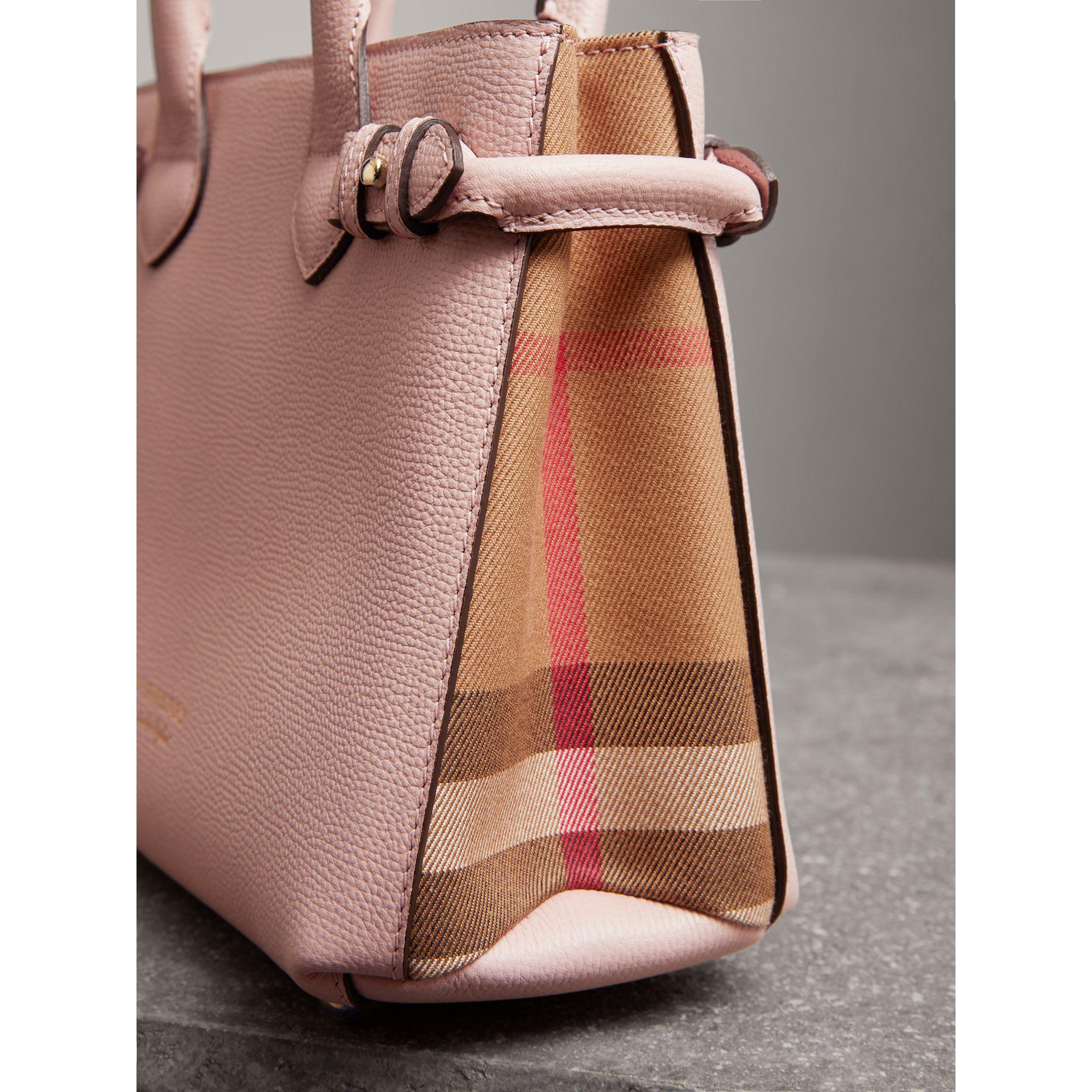 Buy Tote Bag Handbag Authentic Burberry Medium Banner in Leather and House  Check Pale Orchird Item 39970621 Online at desertcartINDIA