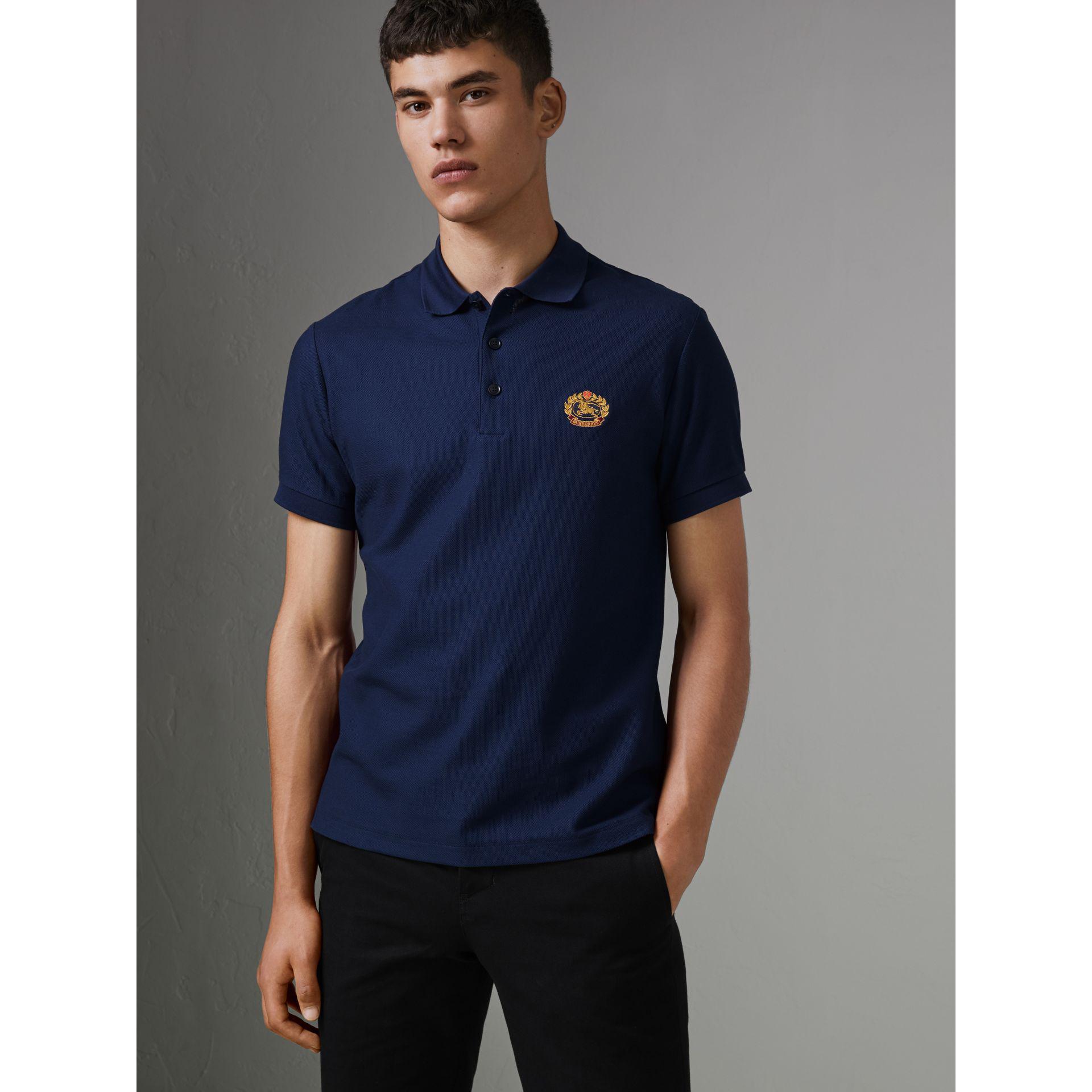 archive logo cotton piqué polo shirt