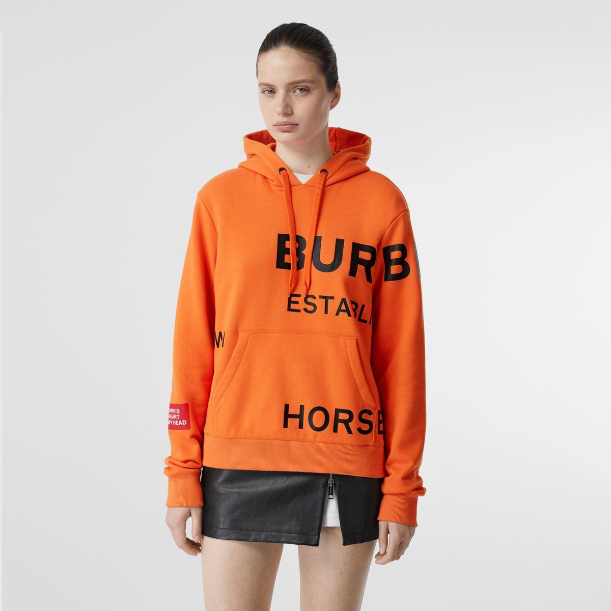 burberry hoodie orange