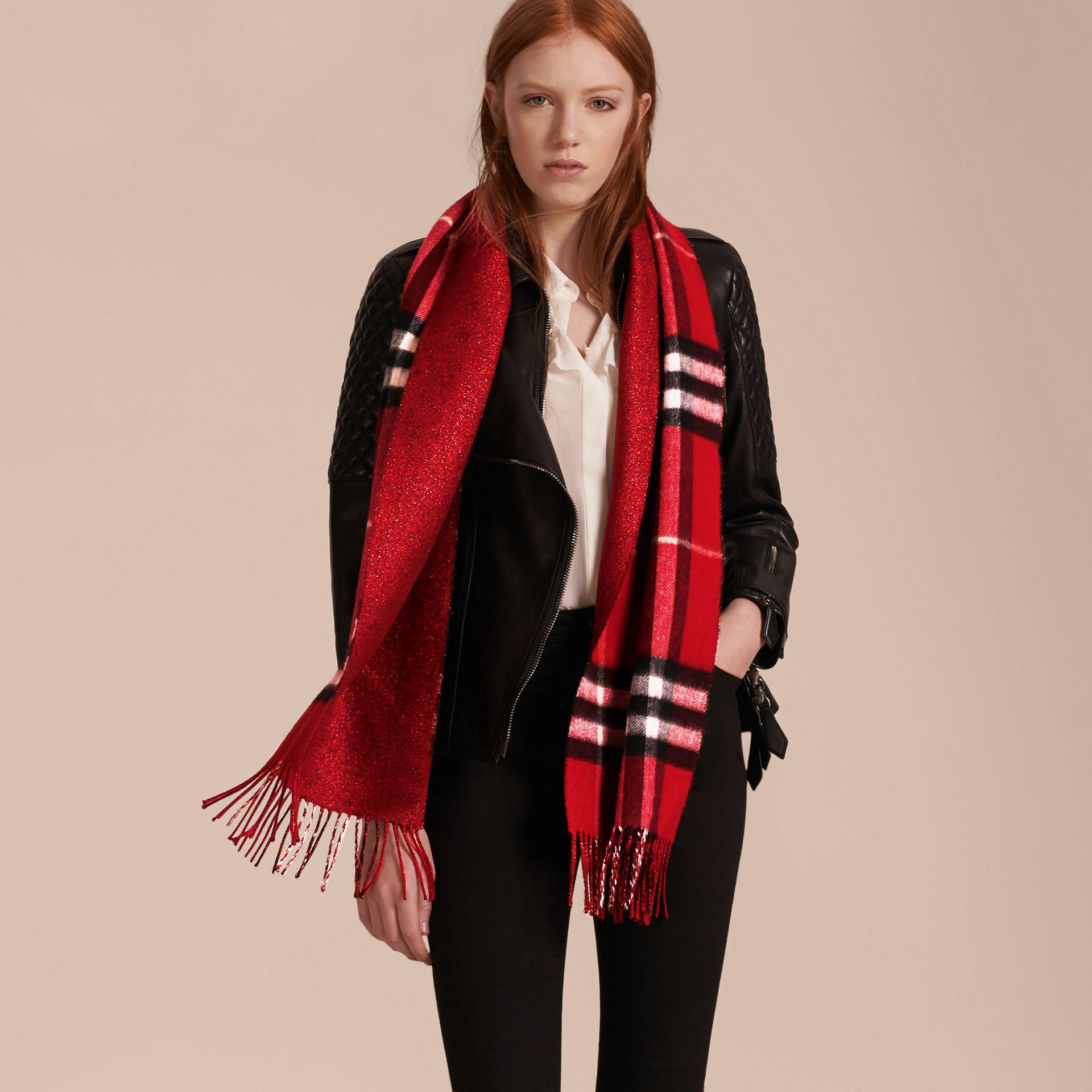 burberry red cashmere scarf