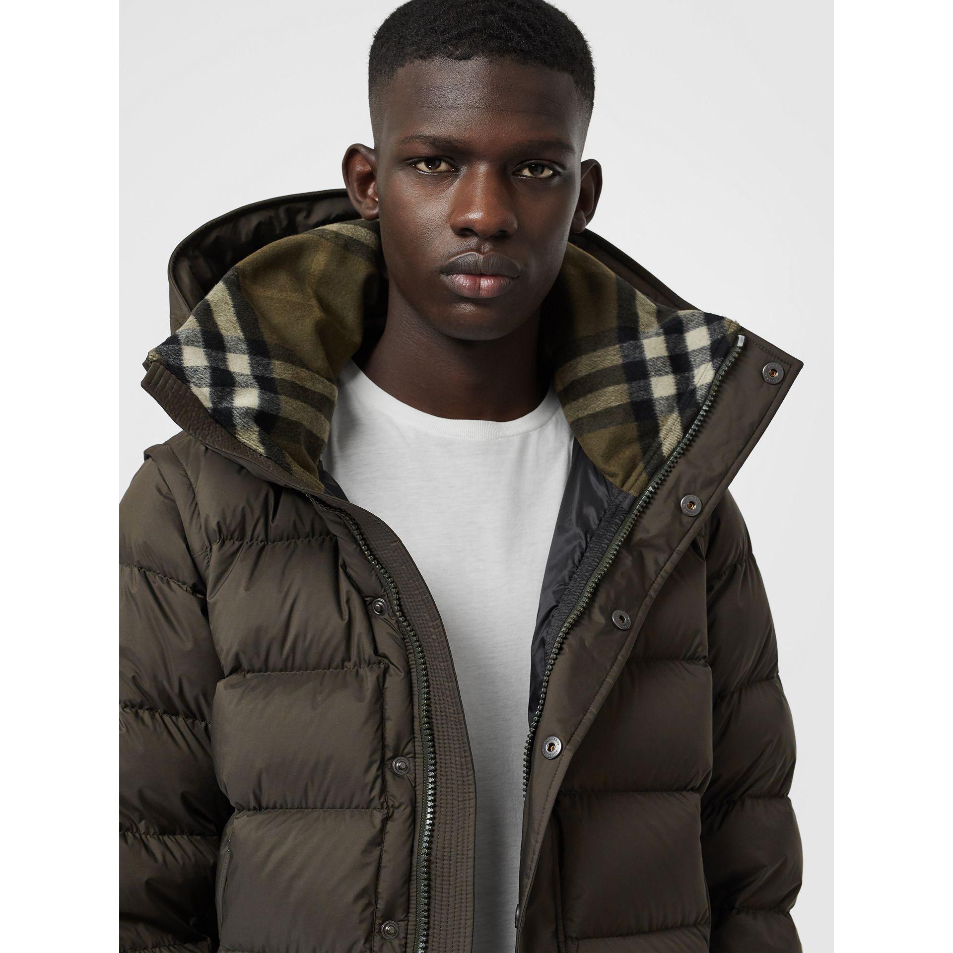 Burberry Detachable-sleeve Down-filled Hooded Puffer Jacket in Green for  Men | Lyst