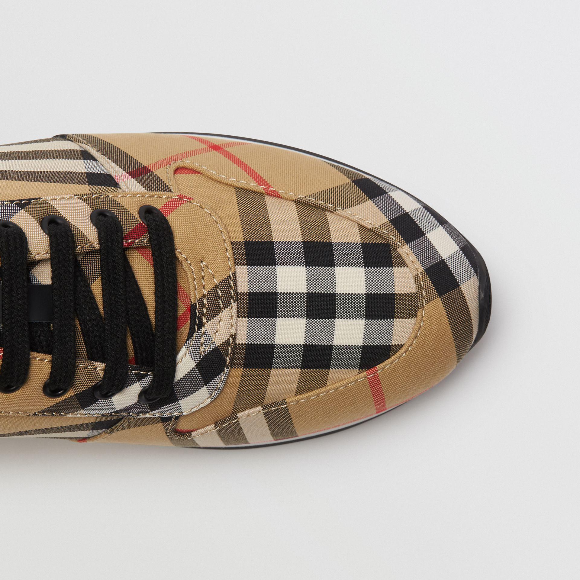 Burberry check hotsell cotton sneakers