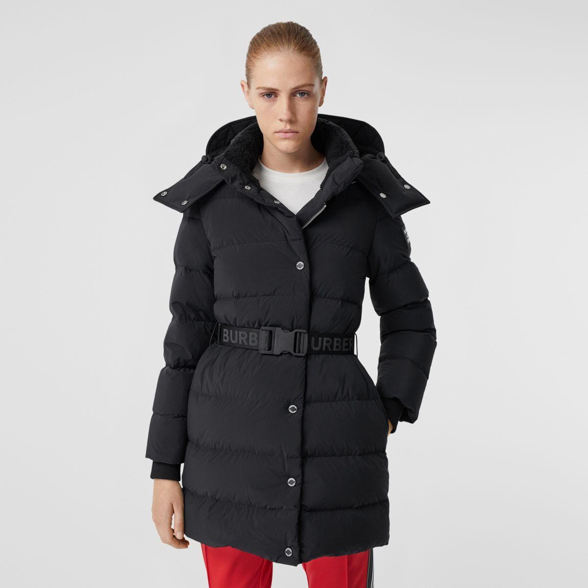 【BURBERRY】DETACHABLE HOOD PUFFER COAT Burberry Detachable Hood Long Down-filled Puffer Coat in