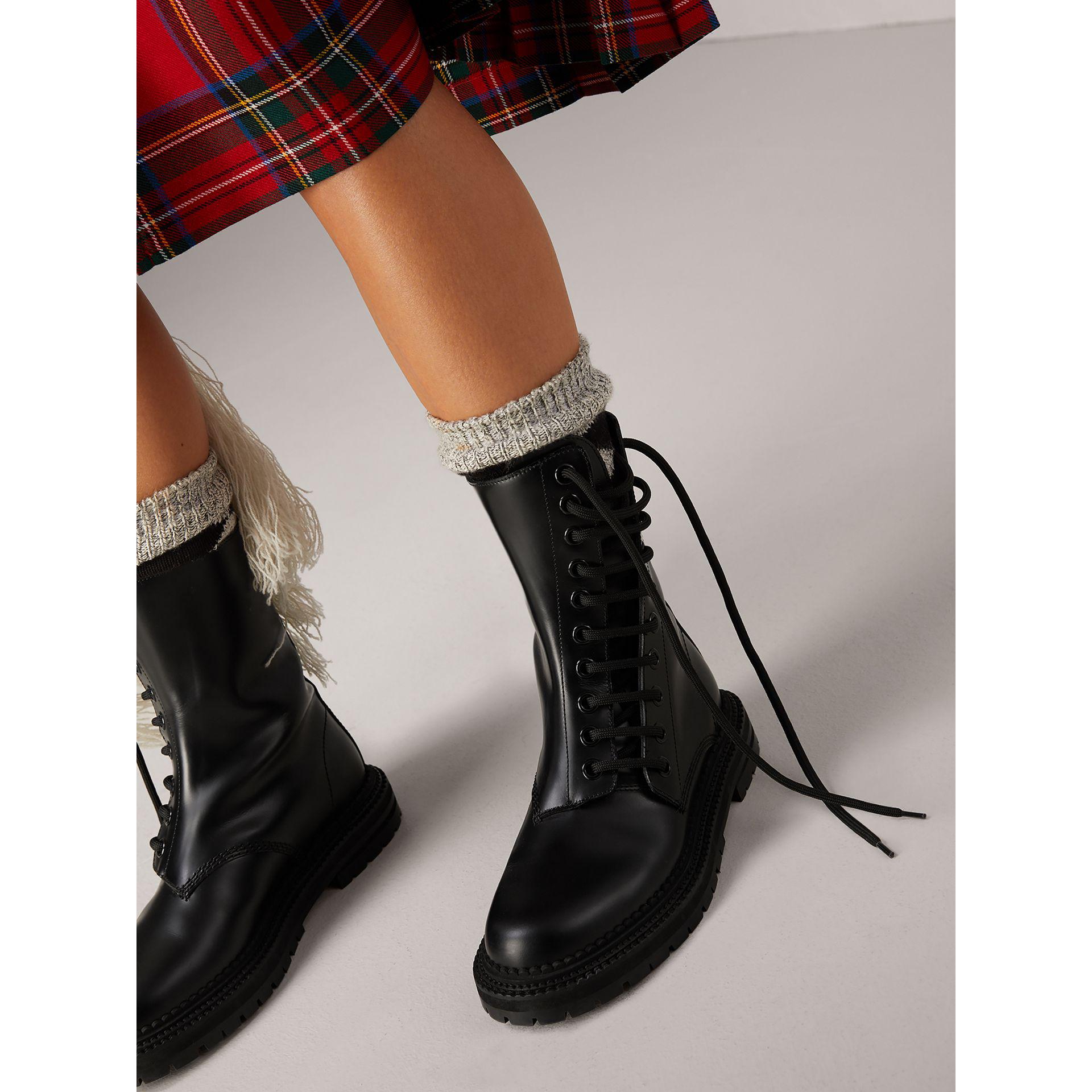 burberry lace up boots