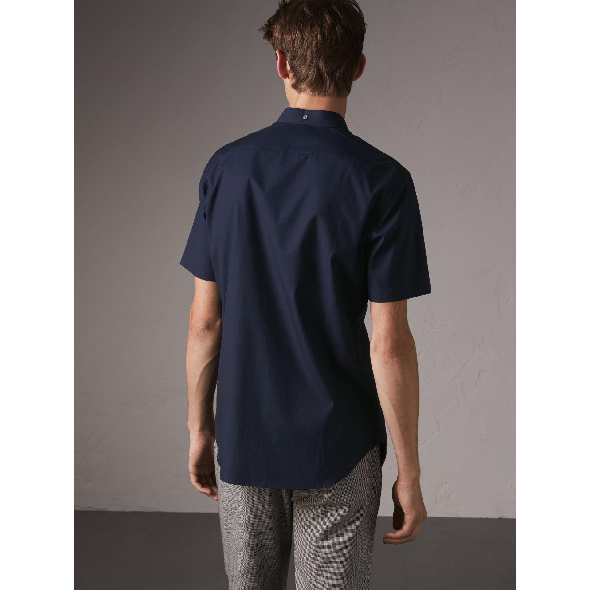 burberry shirt navy blue